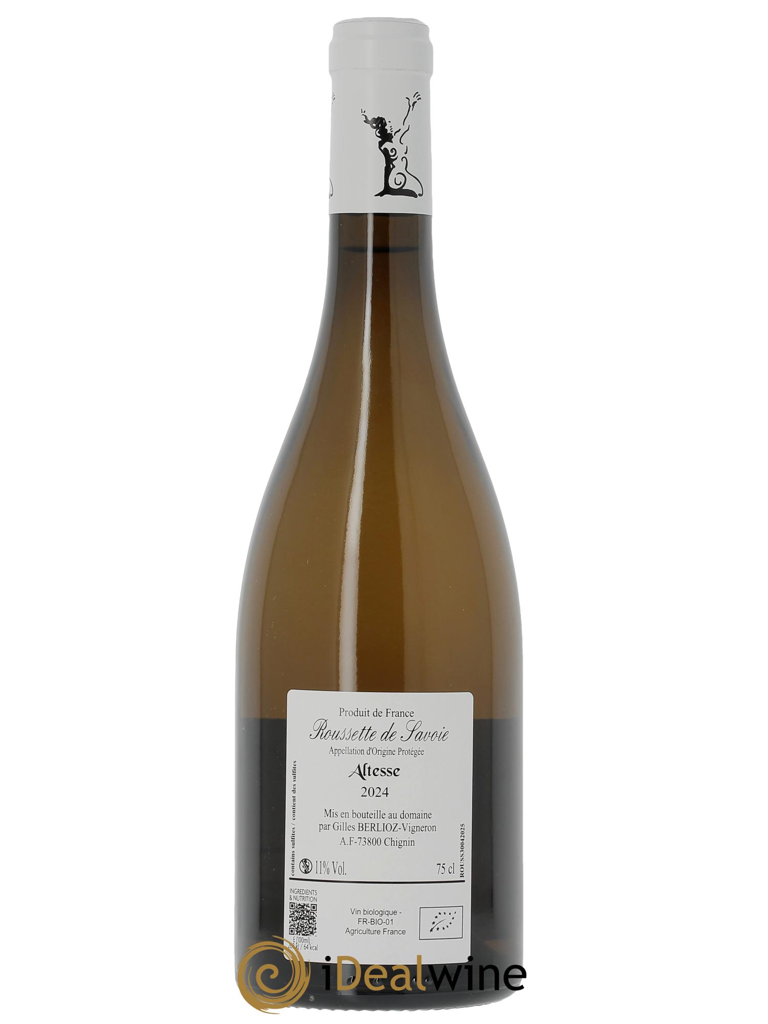Roussette de Savoie Susie Gilles Berlioz 2024 - Lot de 1 bouteille - 1