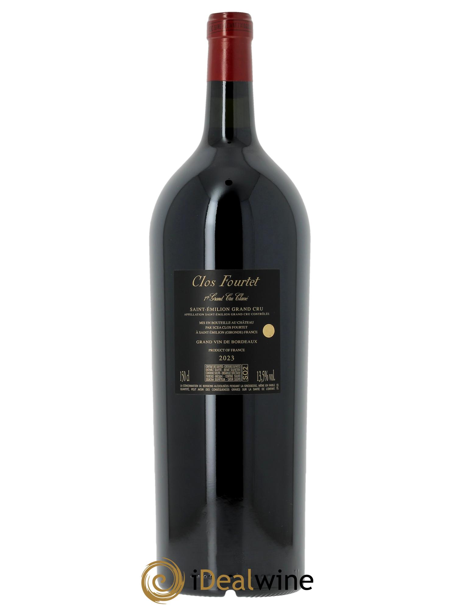 Clos Fourtet 1er Grand Cru Classé B (Cassetta in legno a partire da 3 mg) 2023 - Lotto di 1 magnum - 1