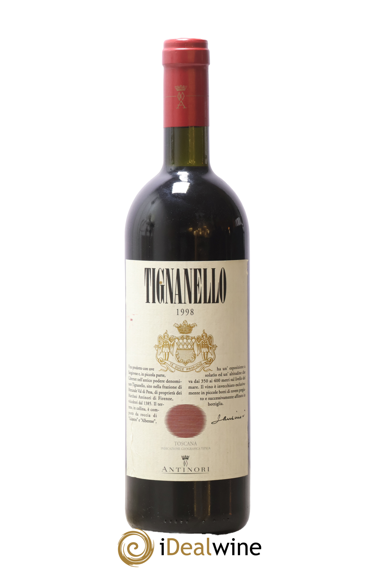 Toscana IGT Tignanello Tenuta Tignanello - Marchesi Antinori 1998 - Lot de 1 bouteille - 0