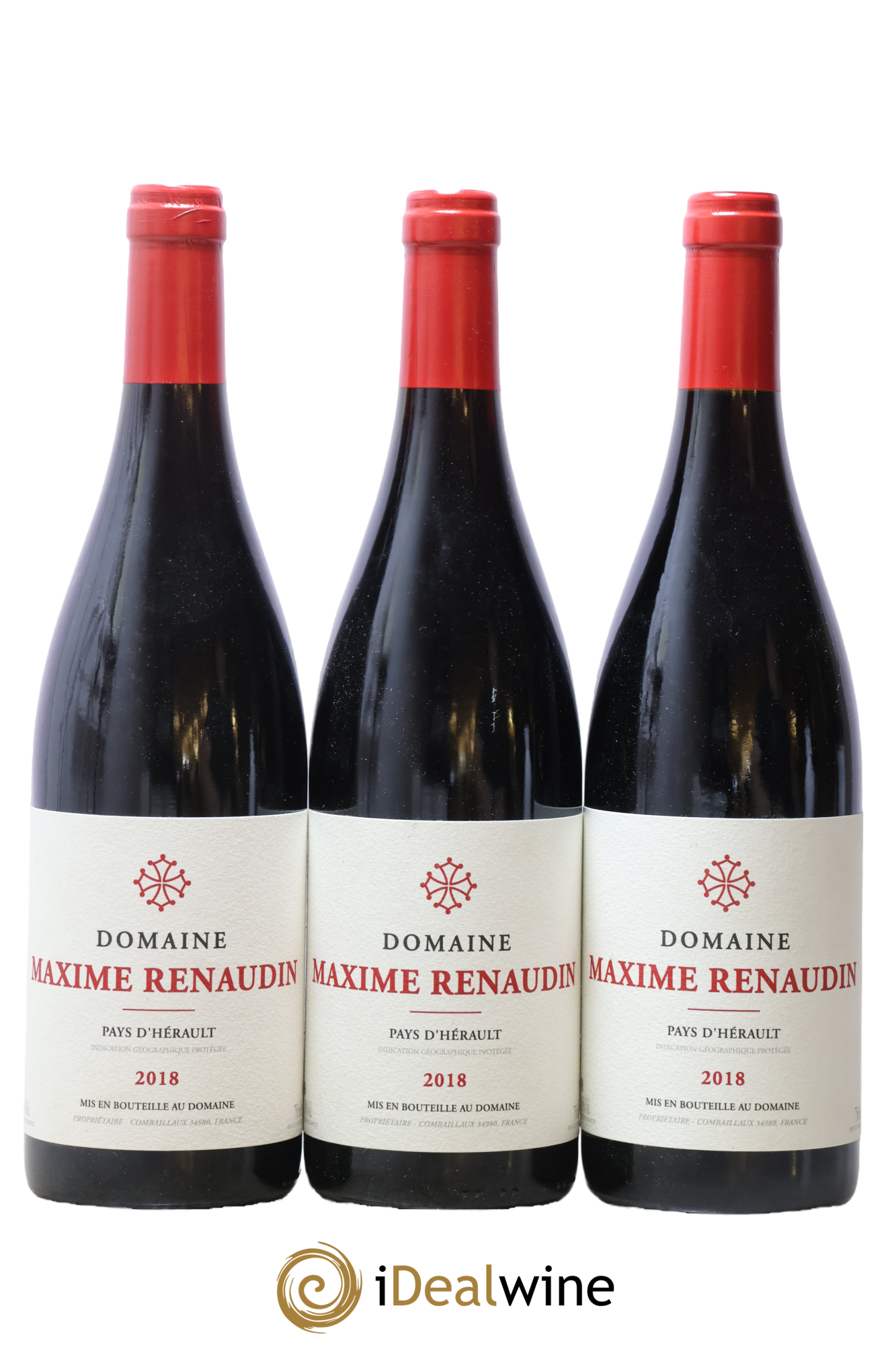 Pays d'Hérault Maxime Renaudin 2018 - Posten von 3 Flaschen - 0