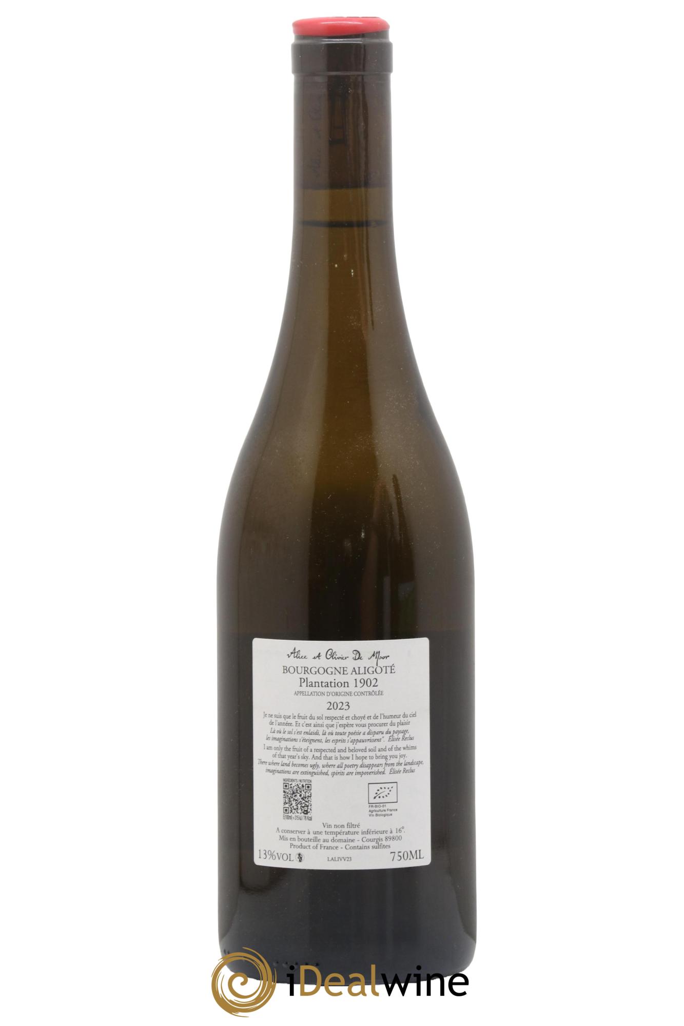 Bourgogne Aligoté Plantation 1902 Alice et Olivier De Moor 2023 - Lot de 1 bouteille - 1