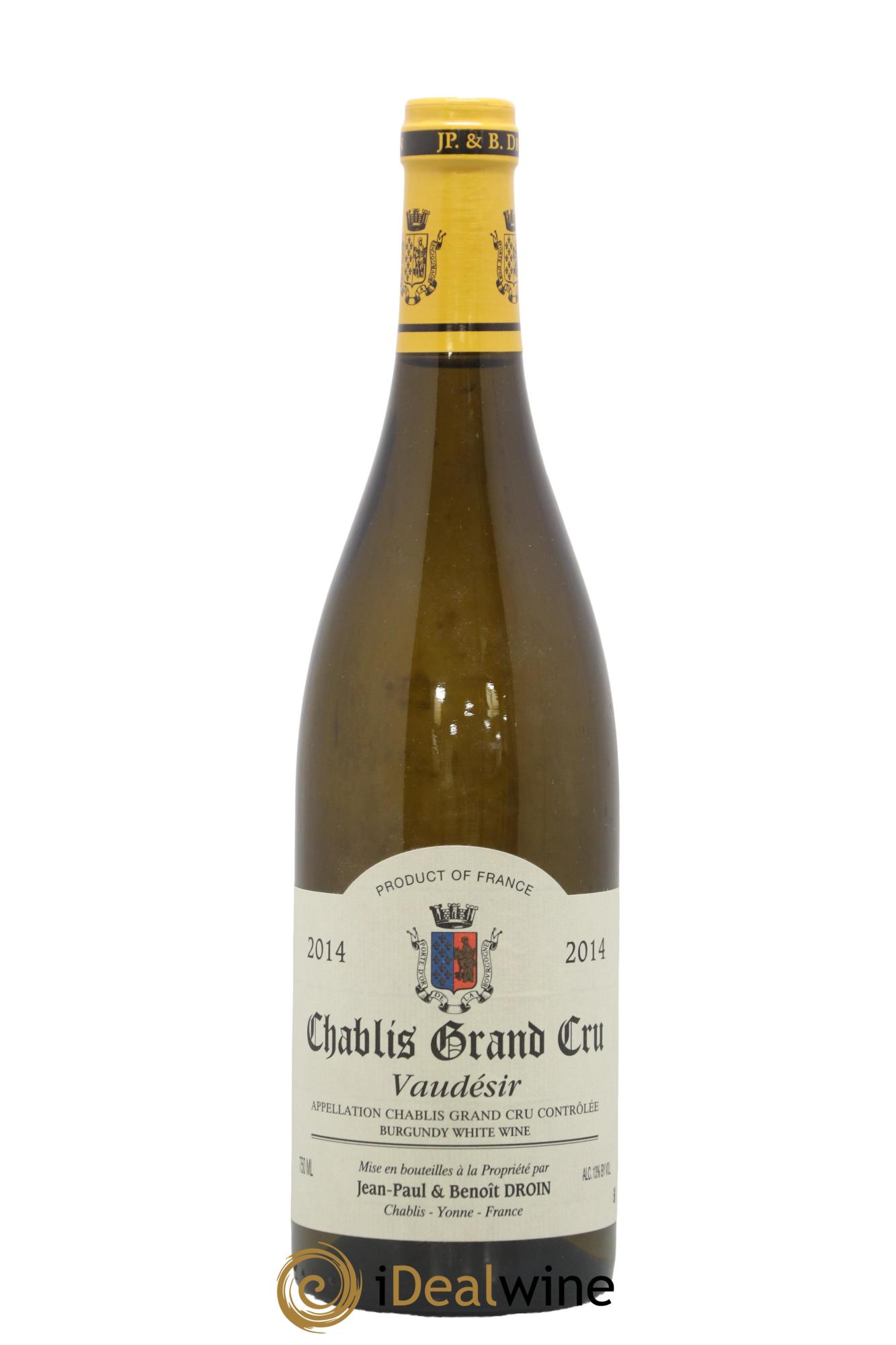 Chablis Grand Cru Vaudésir Jean-Paul & Benoît Droin (Domaine) 2014 - Lot de 1 bouteille - 0