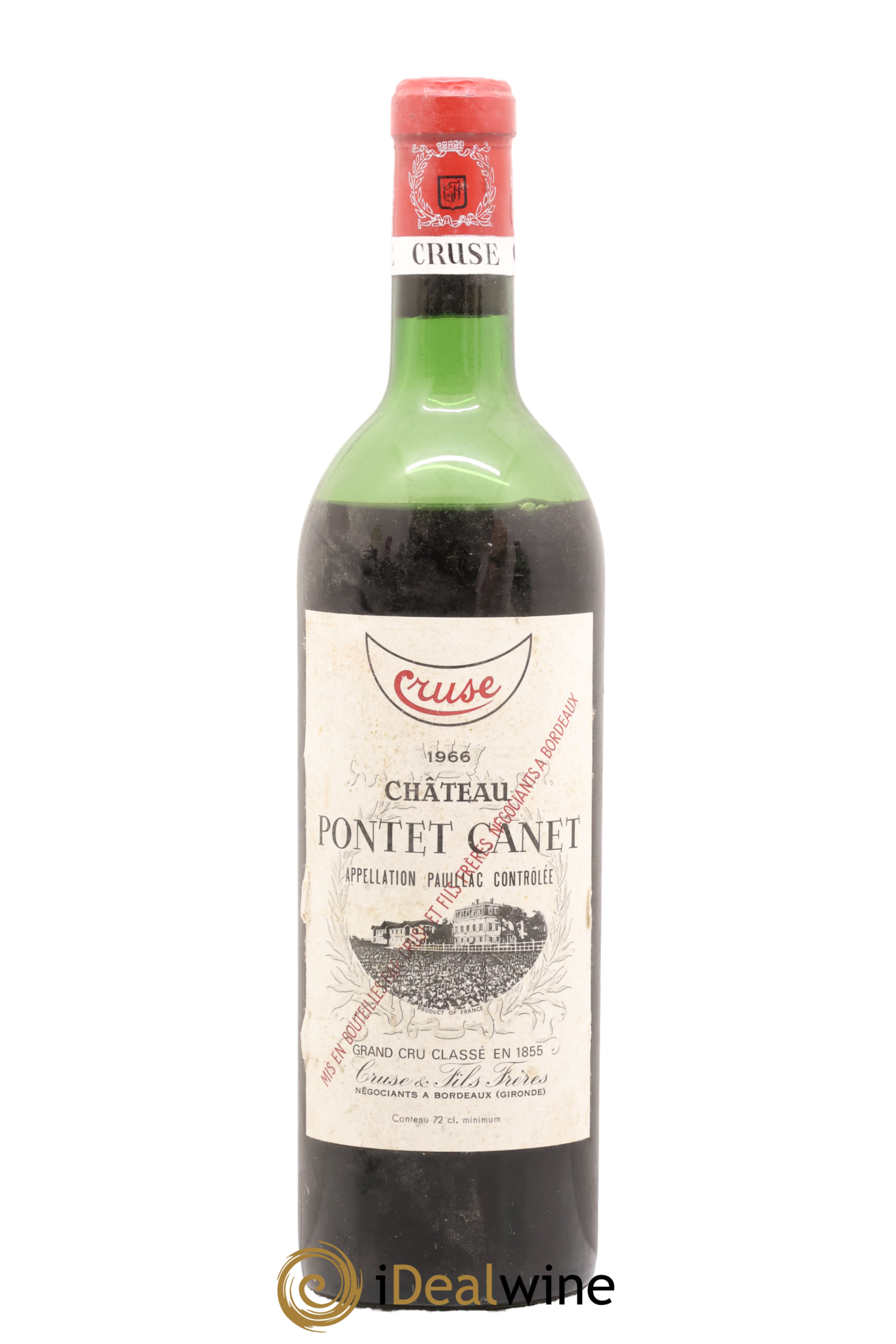 Château Pontet Canet 5ème Grand Cru Classé 1966 - Posten von 1 Flasche - 0