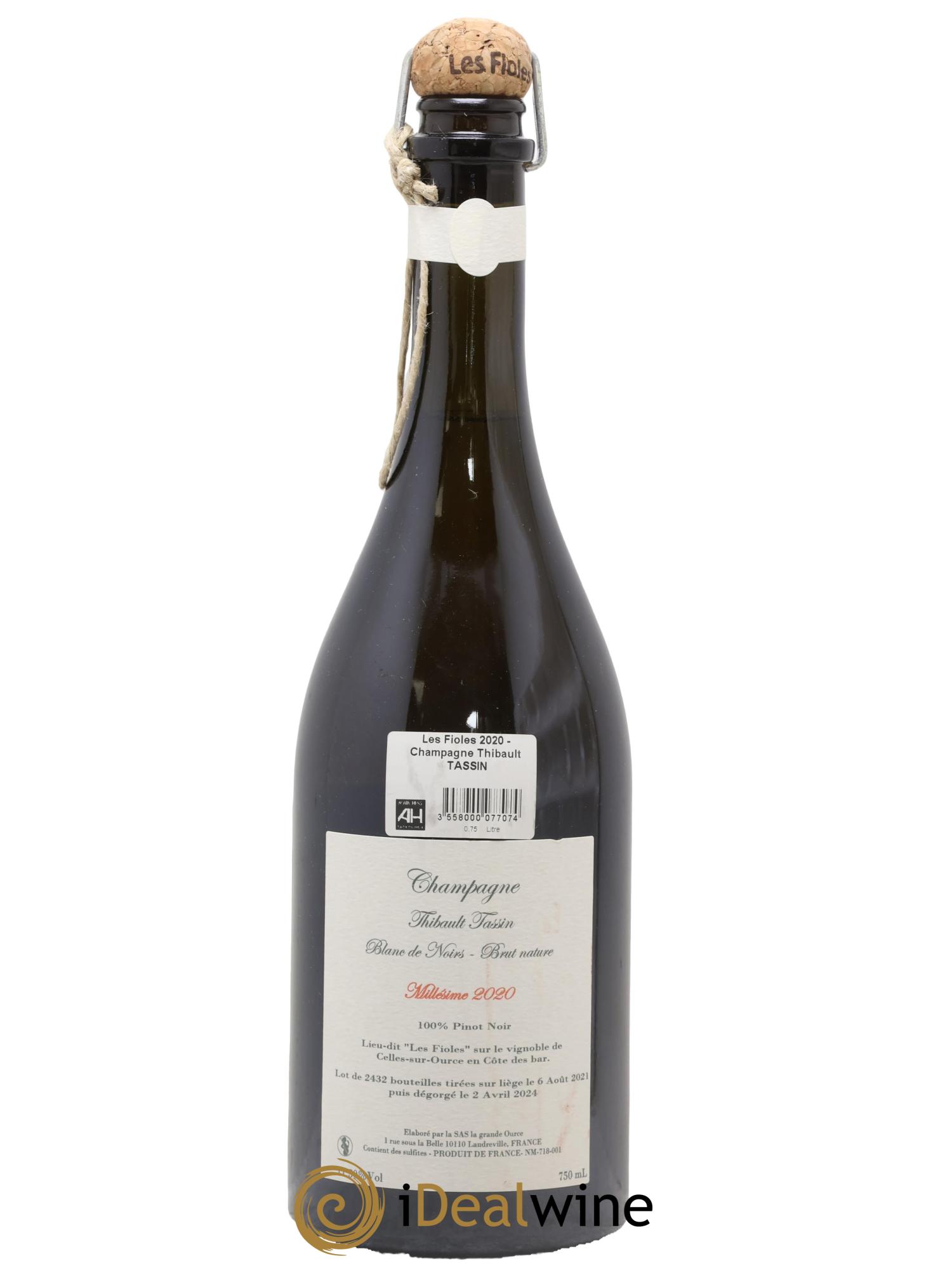 Blanc de Noirs Brut Nature Les Fioles Thibault Tassin 2020 - Lot de 1 bouteille - 1