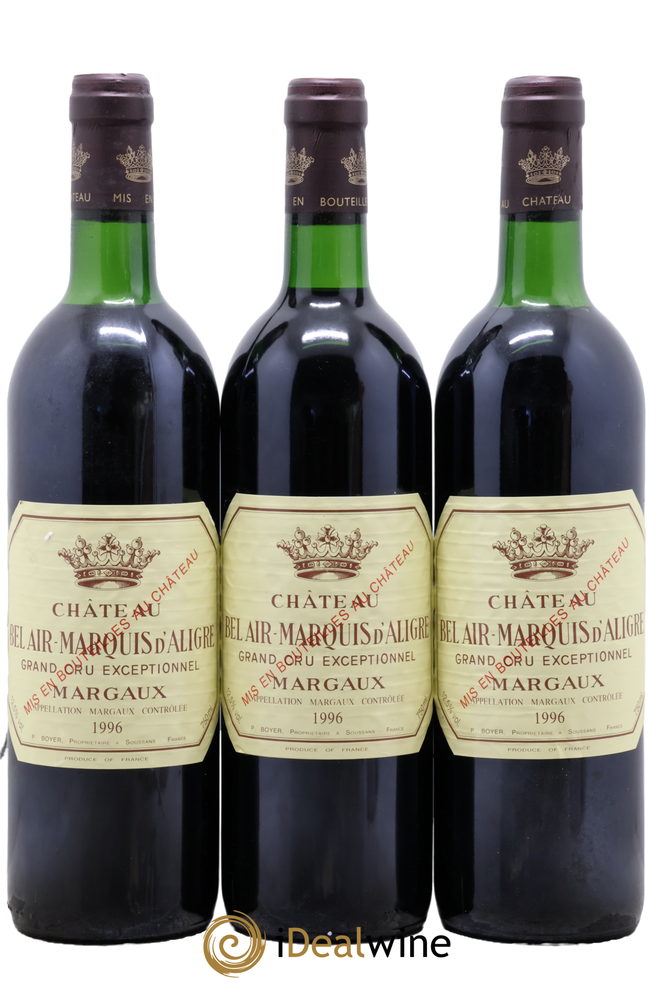 Château Bel Air Marquis d'Aligre 1996 - Lot of 3 bottles - 0