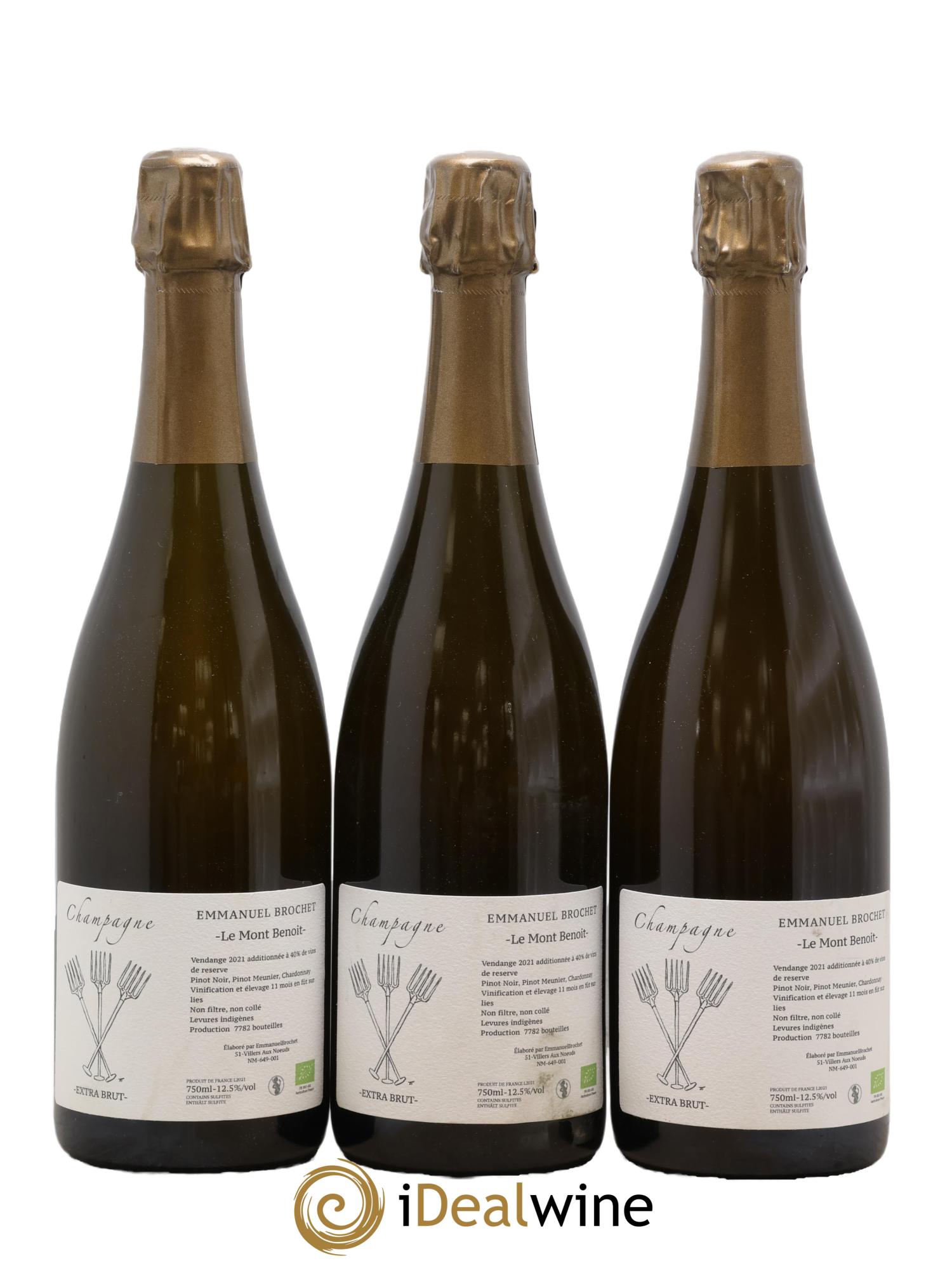 Le Mont Benoit Extra-Brut Emmanuel Brochet - Lot de 3 bouteilles - 0