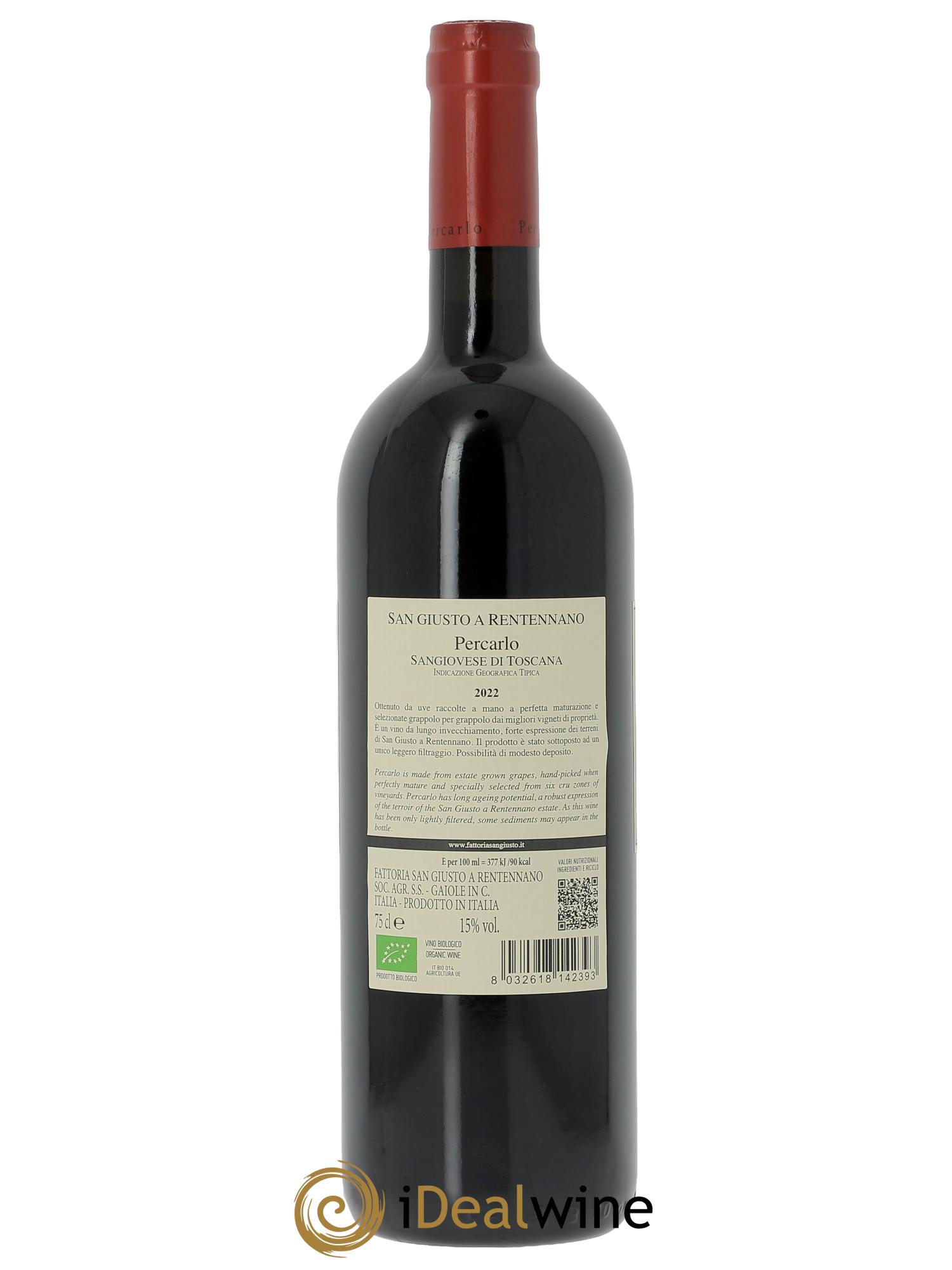 Toscana IGT San Giusto a Rentennano Percarlo Famille Martini di Cigala 2022 - Lot de 1 bouteille - 1