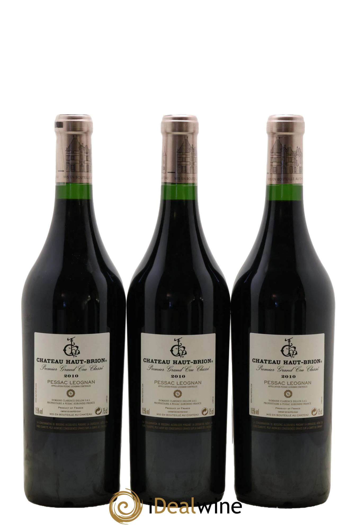 Château Haut Brion 1er Grand Cru Classé 2010 - Lot de 6 bouteilles - 2