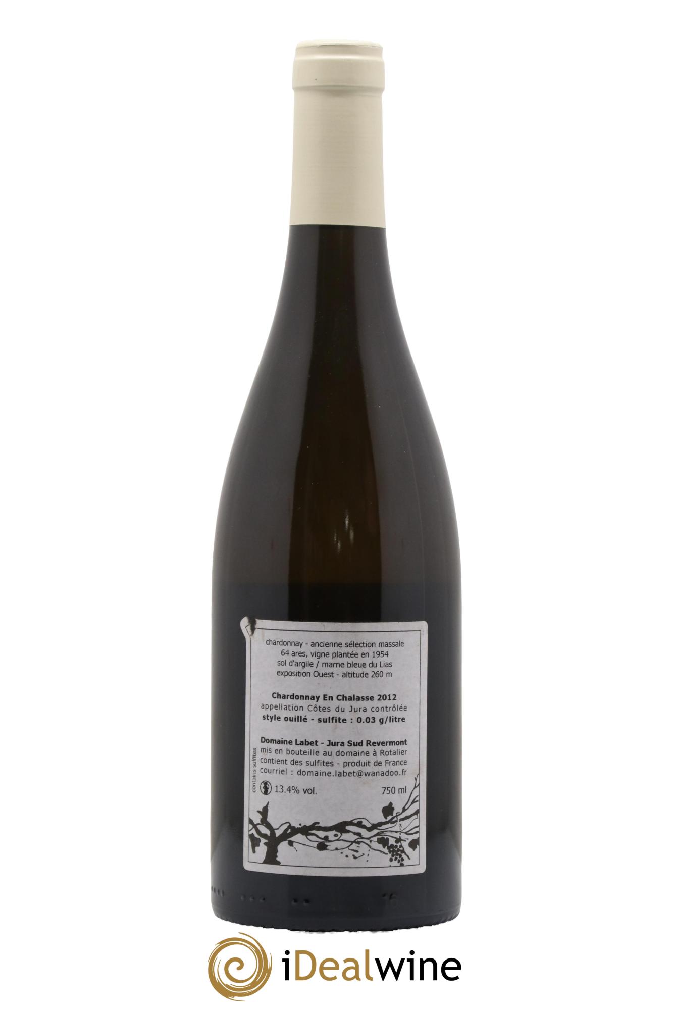 Côtes du Jura Chardonnay En Chalasse Romain - Julien - Charline Labet 2012 - Lot de 1 bouteille - 1