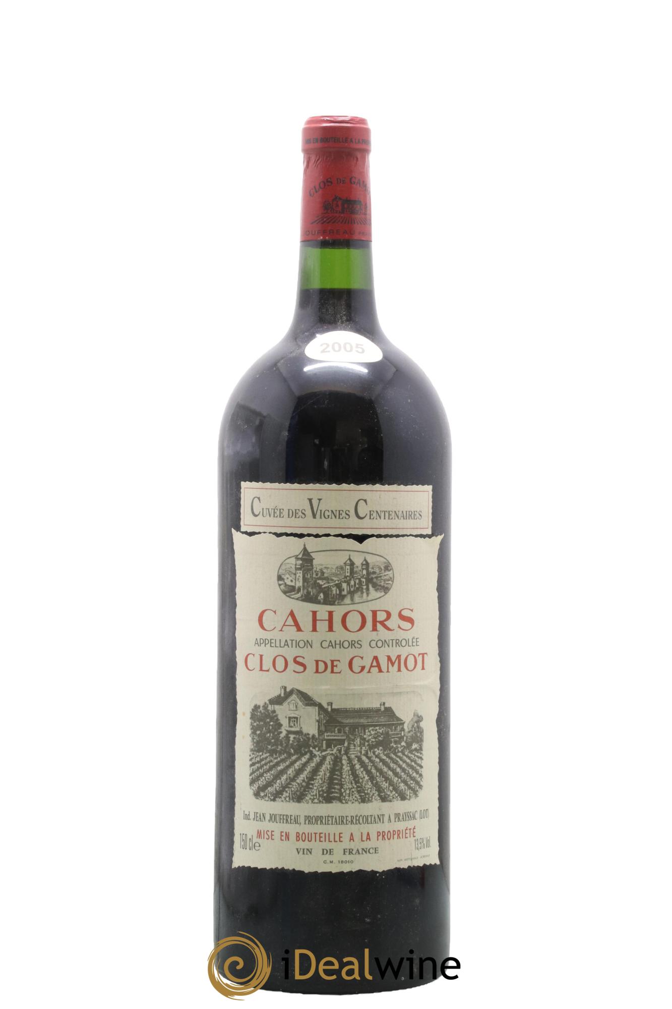 Cahors Clos Gamot Cuvée Des Vignes Centenaires 2005 - Lot de 1 magnum - 0