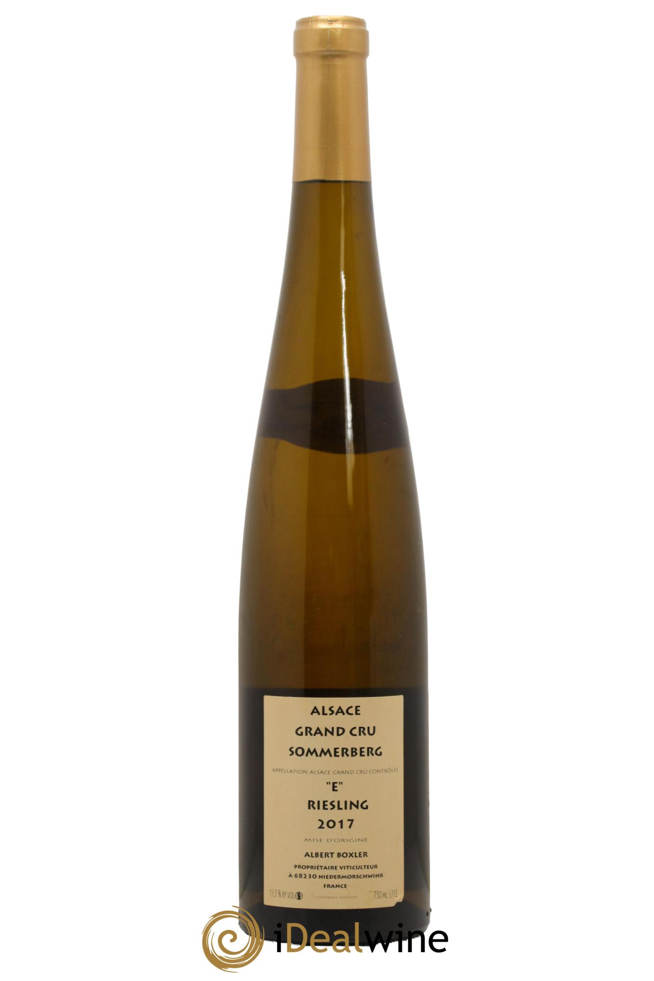Alsace Riesling Grand Cru Sommerberg E Albert Boxler 2017 - Lot de 1 bouteille - 1