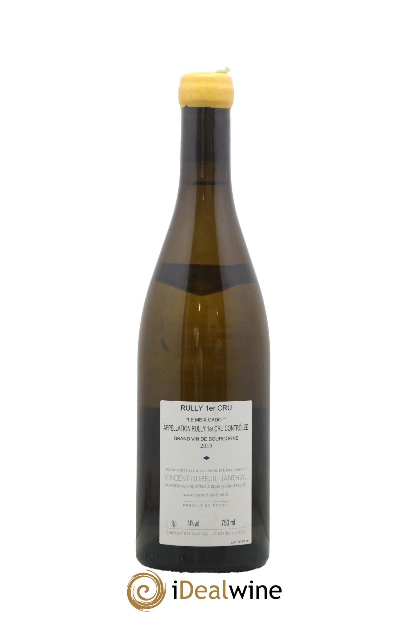 Rully 1er Cru Le Meix Cadot Vincent Dureuil-Janthial 2019 - Posten von 1 Flasche - 1