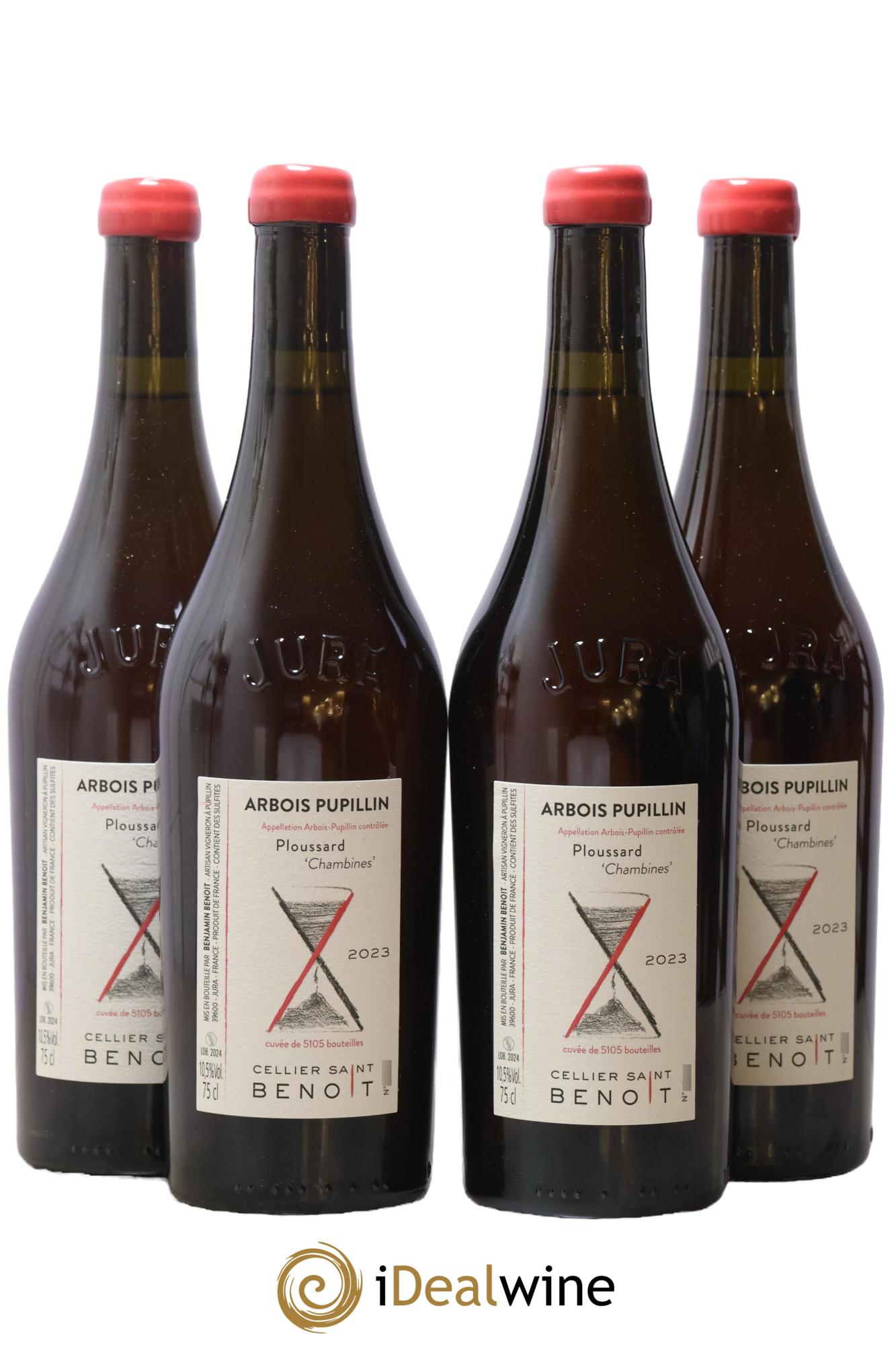 Arbois-Pupillin Ploussard Chambines Cellier Saint Benoît 2023 - Lot de 4 bouteilles - 0