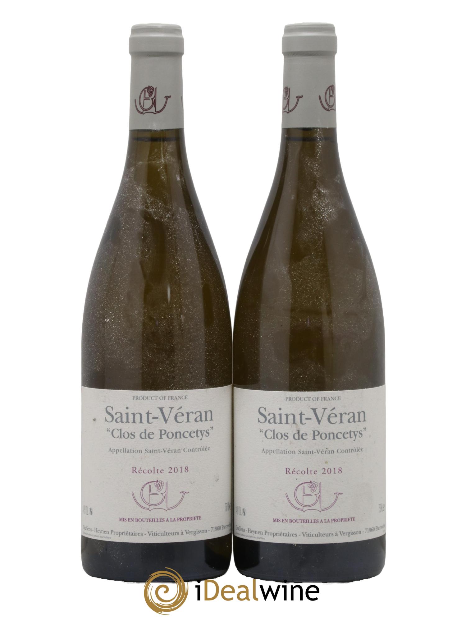 Saint-Véran Clos de Poncetys Guffens-Heynen 2018 - Lot de 2 bouteilles - 0