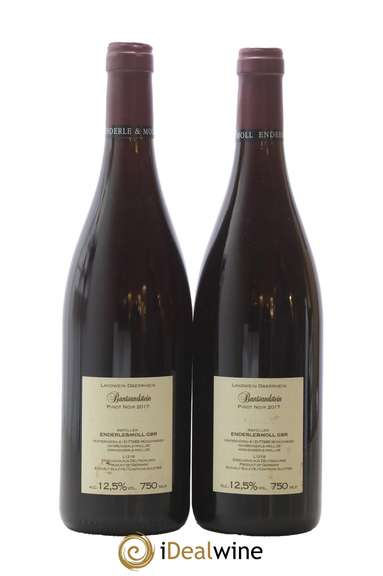 Allemagne Buntsandstein Enderle & Moll 2017 - Posten von 2 Flaschen - 1