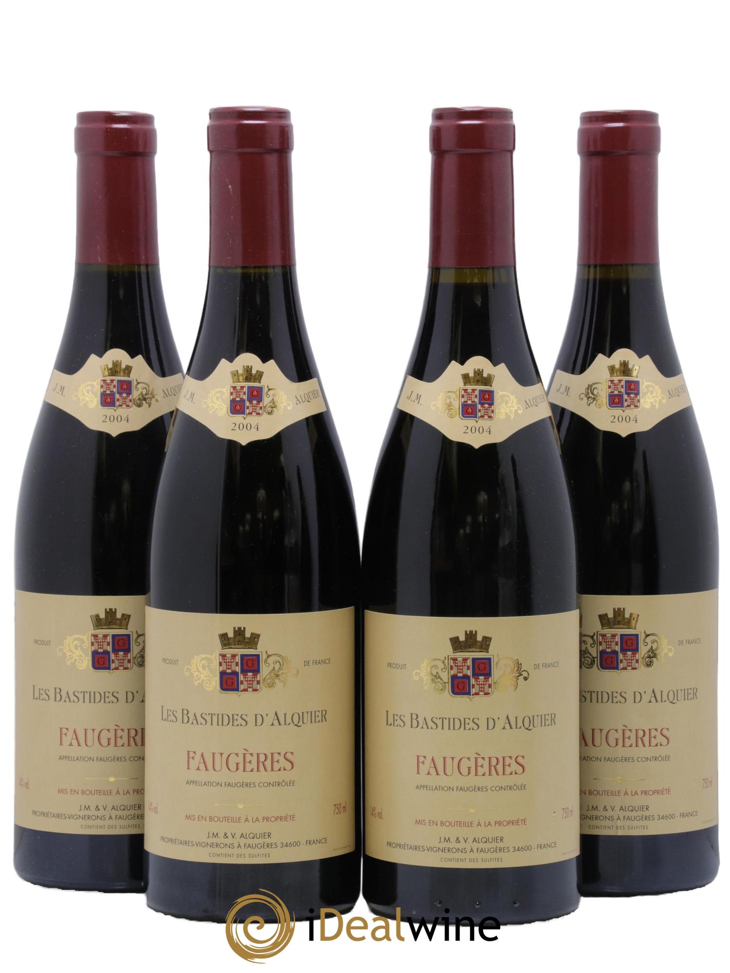Faugères Domaine Jean-Michel Alquier Les Bastides d'Alquier 2004 - Lot de 4 bouteilles - 0