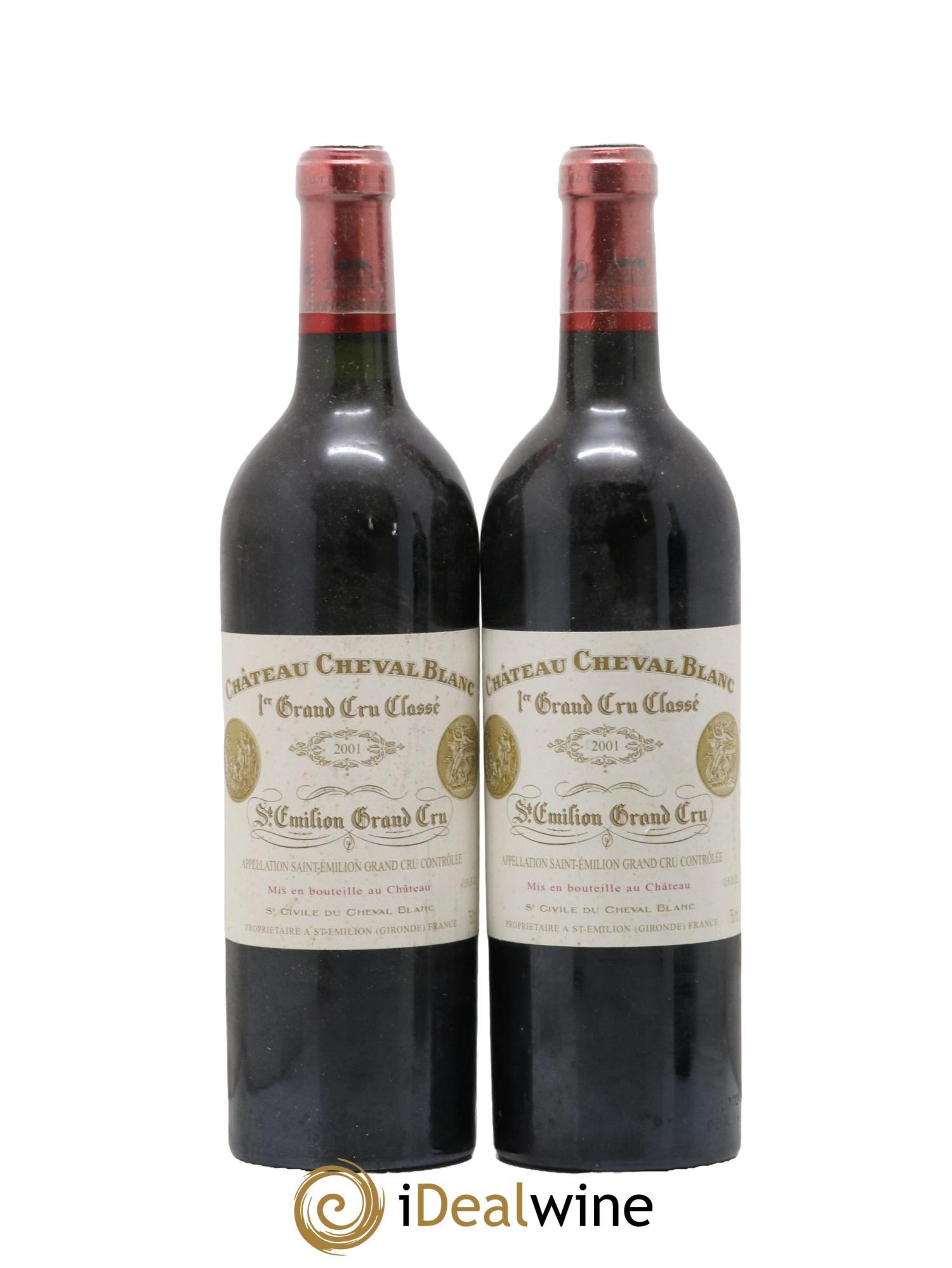 Château Cheval Blanc 1er Grand Cru Classé A 2001 - Lot de 2 bouteilles - 0