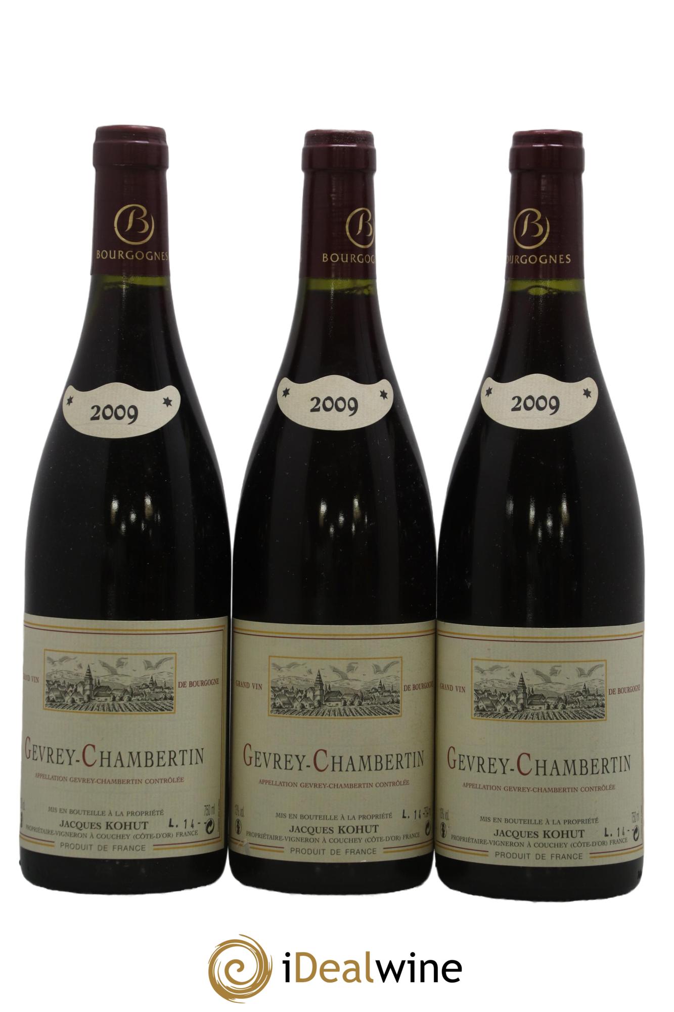 Gevrey-Chambertin Jacques Kohut 2009 - Posten von 3 Flaschen - 0