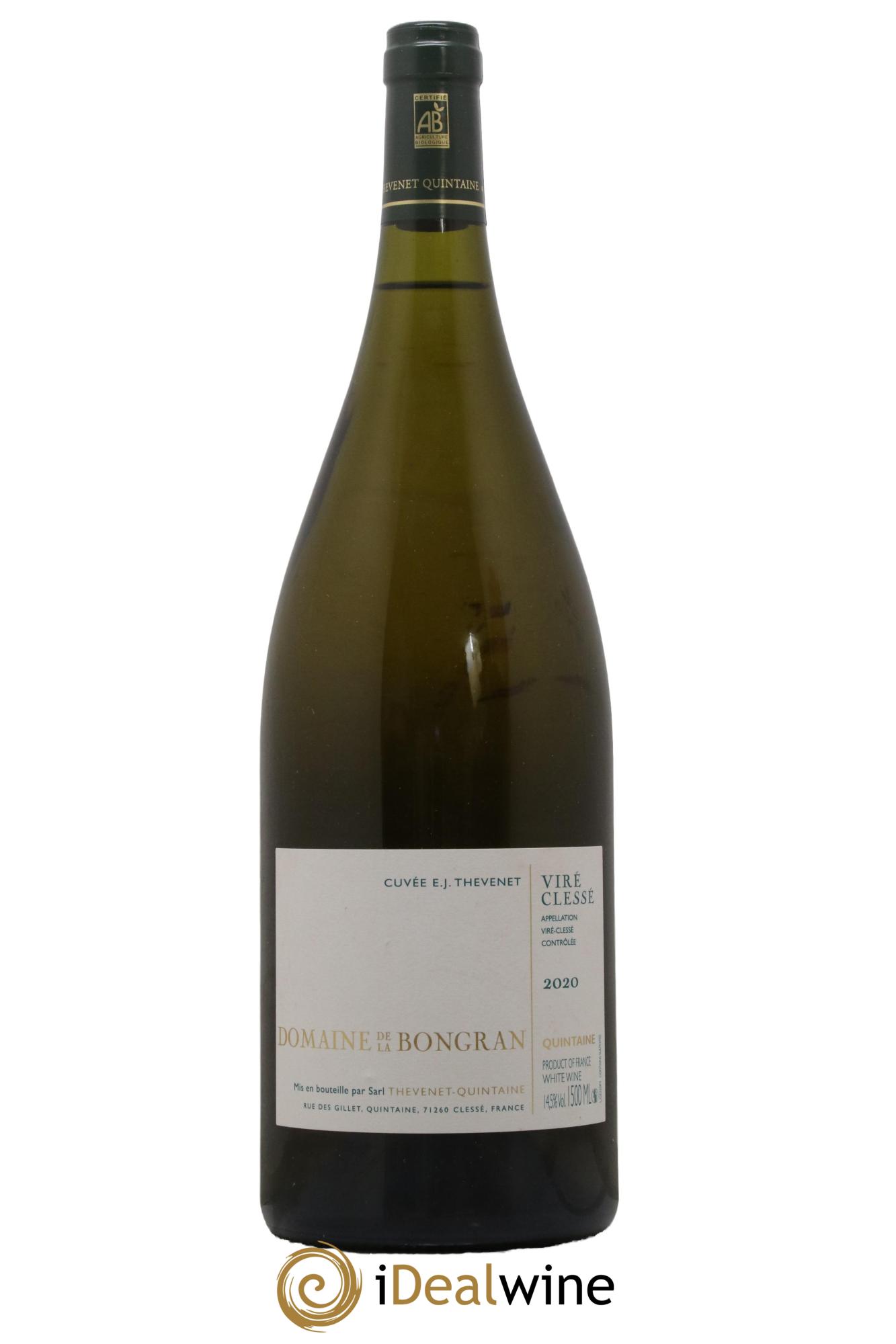 Viré-Clessé Cuvée E.J. Thevenet Domaine de la Bongran (J.Thevenet) 2020 - Lot de 1 magnum - 0