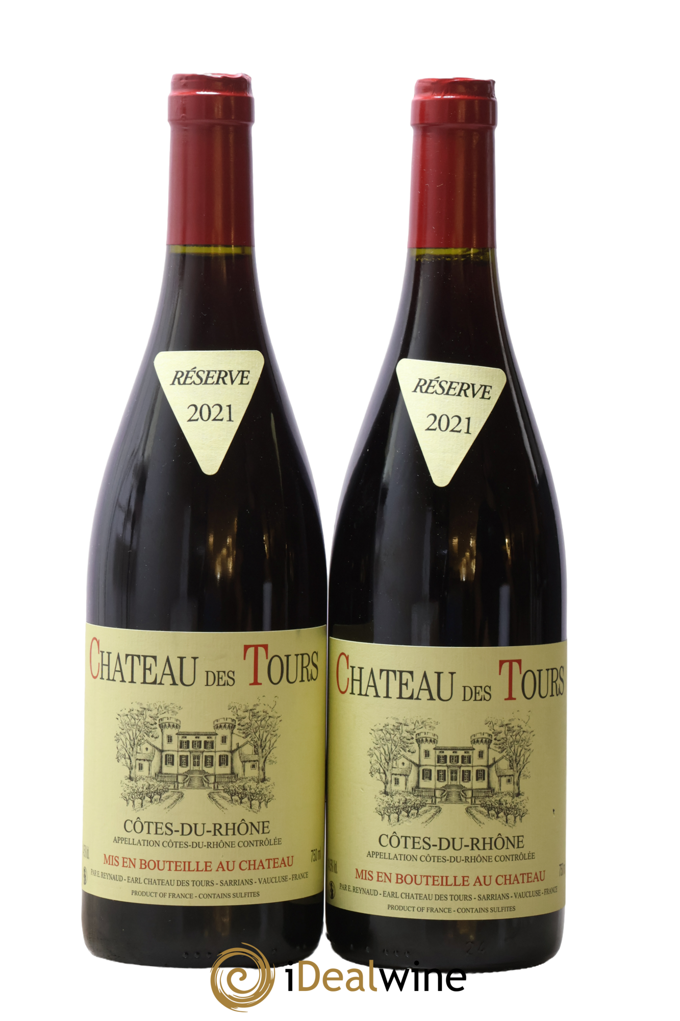Côtes-du-Rhône Château des Tours Emmanuel Reynaud 2021 - Lot de 2 bouteilles - 0