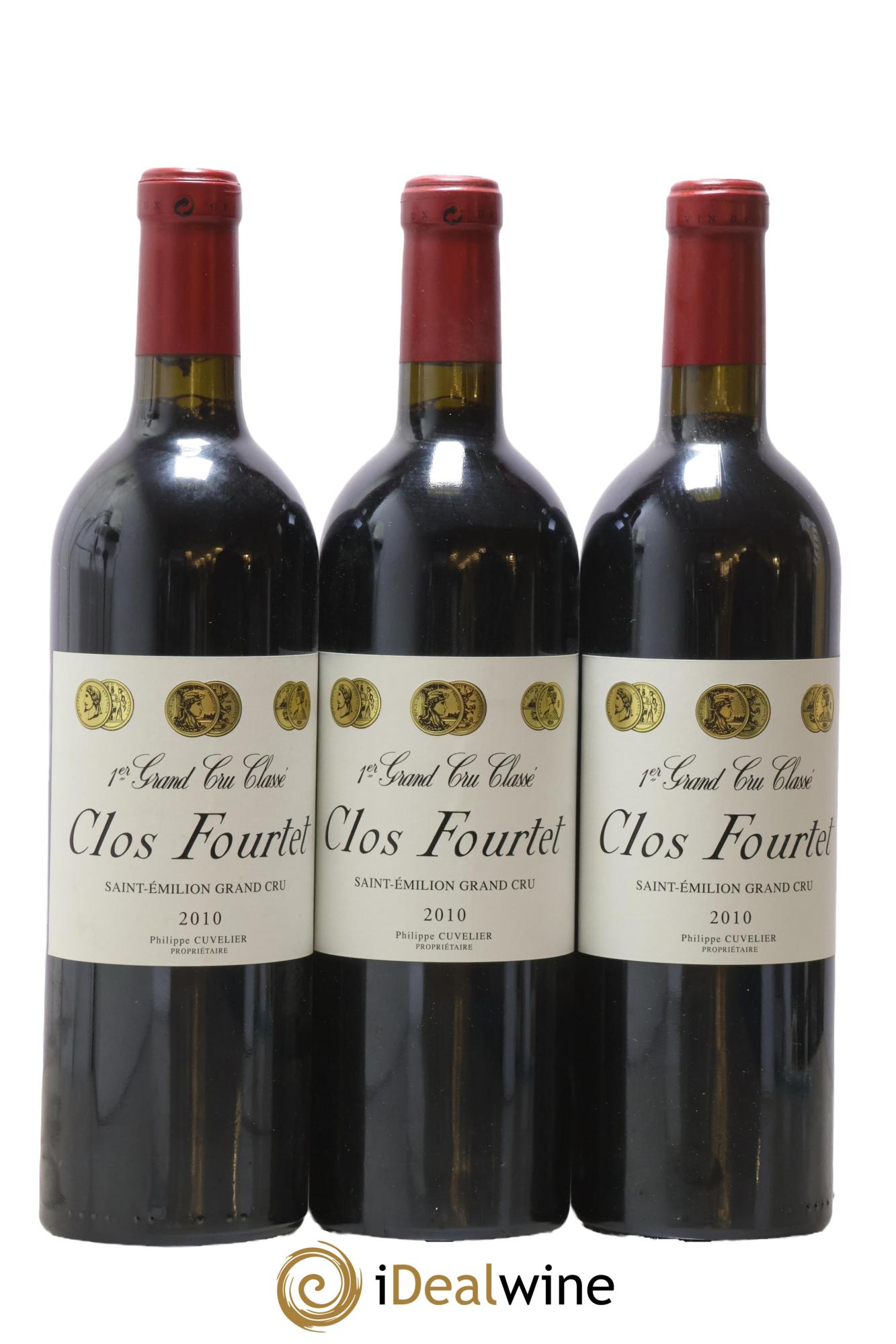 Clos Fourtet 1er Grand Cru Classé B 2010 - Posten von 3 Flaschen - 0