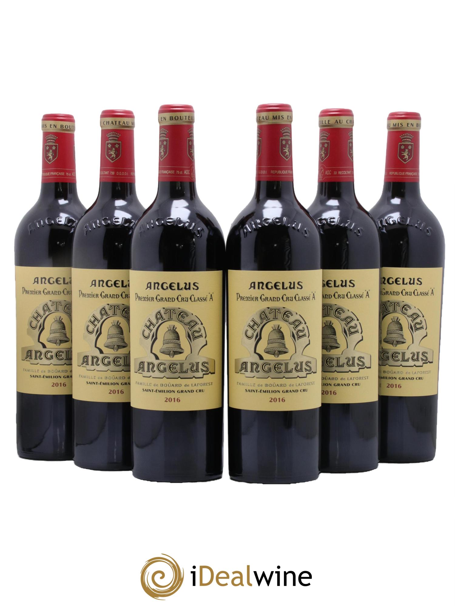 Château Angélus 1er Grand Cru Classé A 2016 - Lot de 6 bouteilles - 0