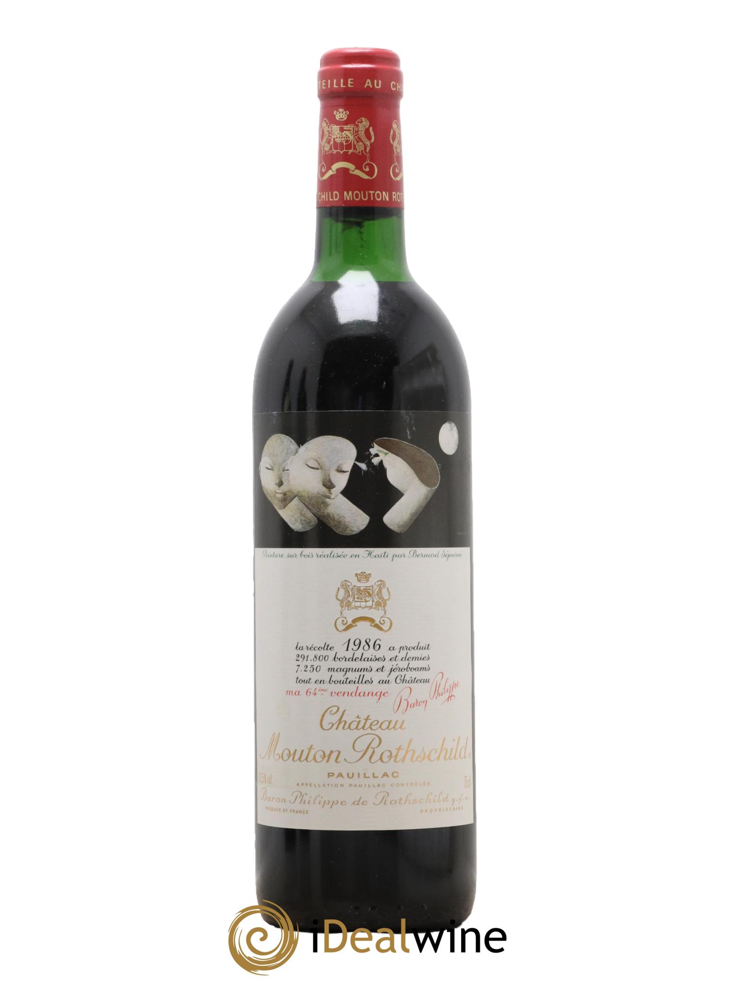 Château Mouton Rothschild 1er Grand Cru Classé 1986 - Lot de 1 bouteille - 0