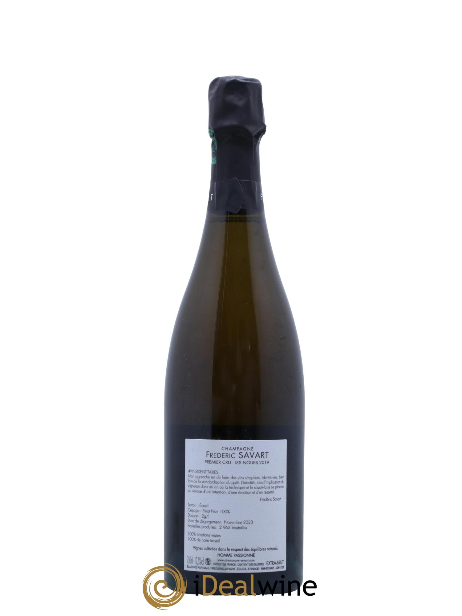 Les Noues 1er Cru Extra-Brut Savart 2019 - Lot de 1 bouteille - 1