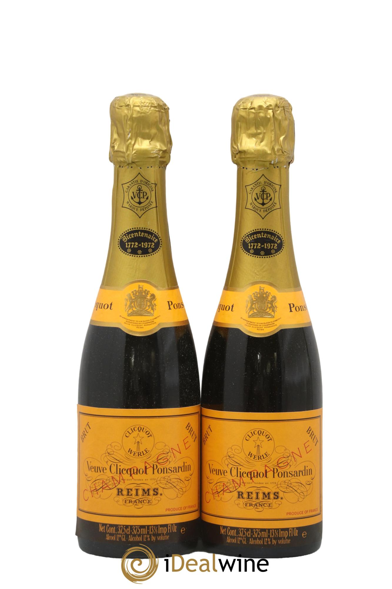 Bicentenaire 1772-1972 Veuve Clicquot - Lot de 2 demi bouteilles - 0