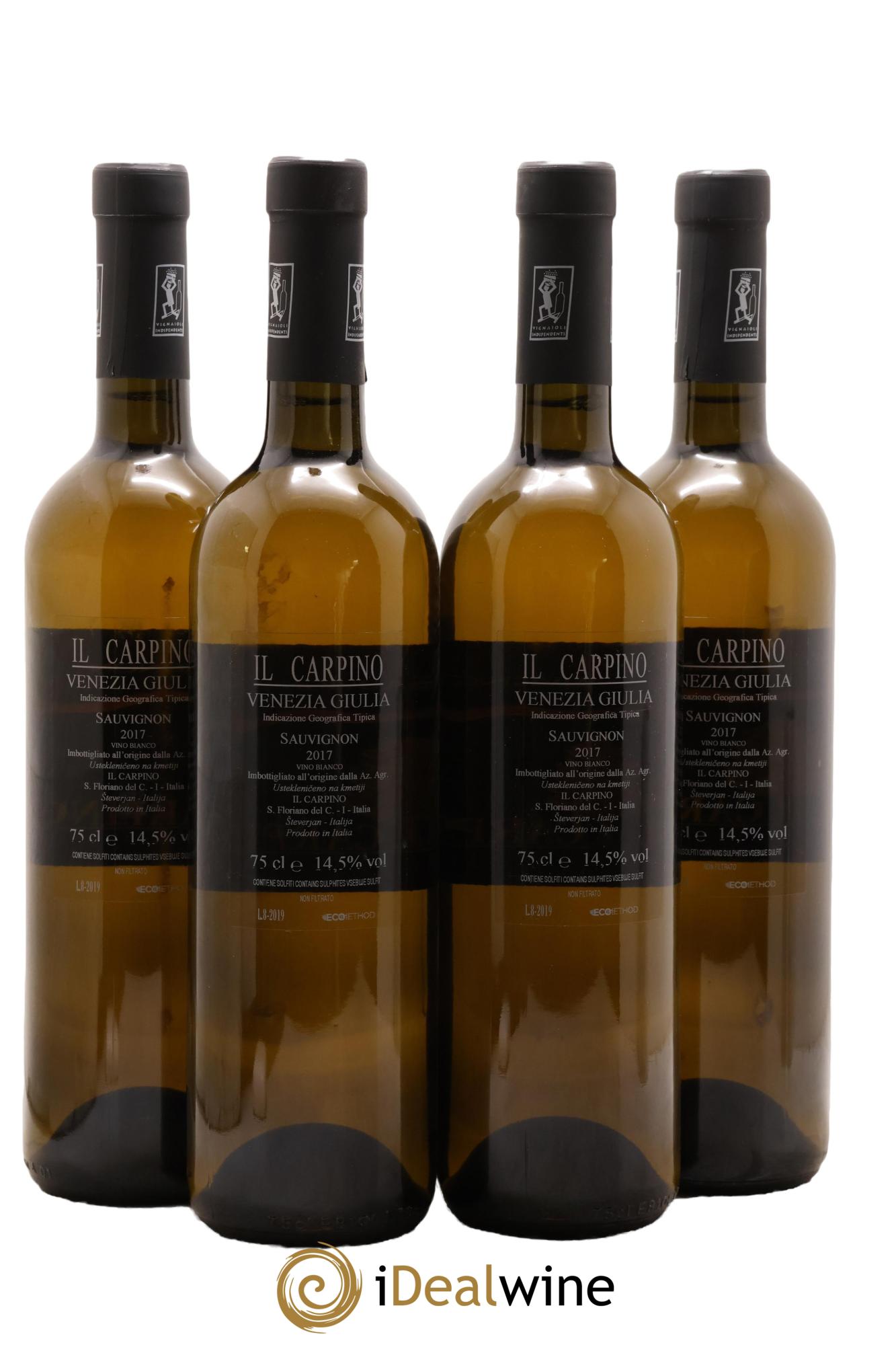 IGT Venezia Giulia Sauvignon Il Carpino 2017 - Lot de 4 bouteilles - 1