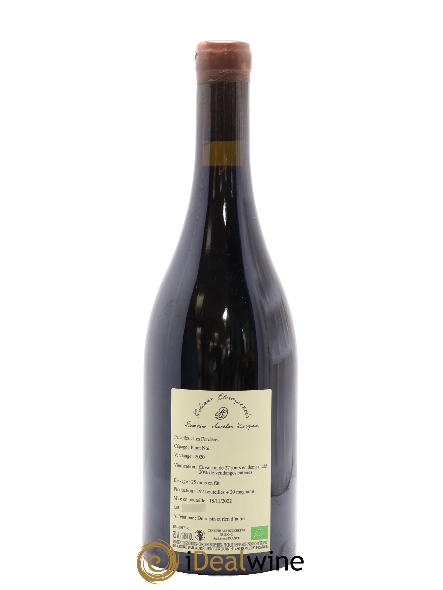 Pinot Noir Les Forcières à l'état pur Aurélien Lurquin 2020 - Posten von 1 Flasche - 1