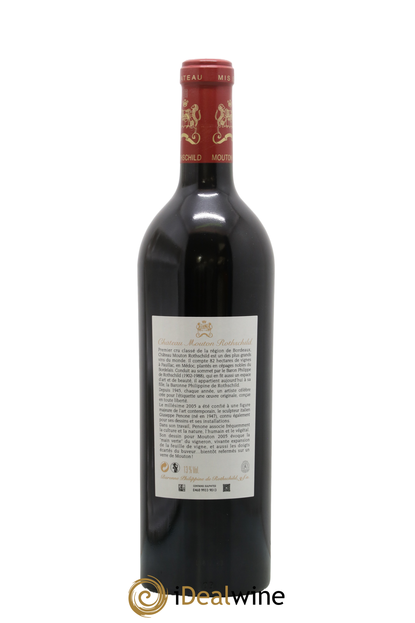 Château Mouton Rothschild 1er Grand Cru Classé 2005 - Lot de 1 bouteille - 1