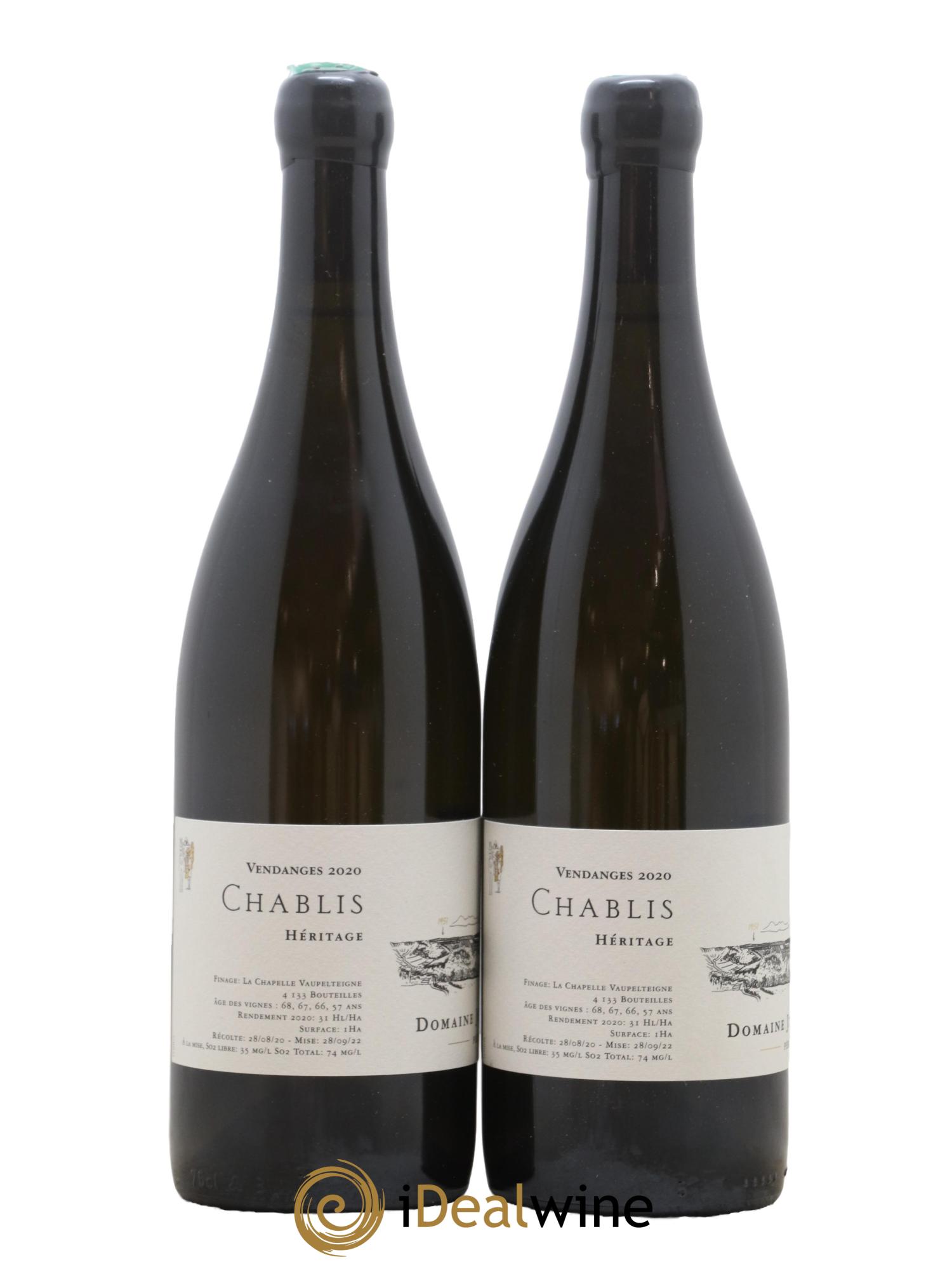 Chablis Héritage Jean Dauvissat  (Domaine)  2020 - Posten von 2 Flaschen - 1