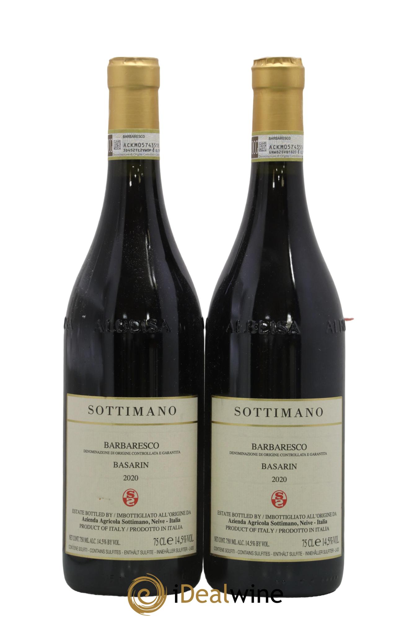 Barbaresco DOCG Basarin Sottimano 2020 - Lot de 2 bouteilles - 0