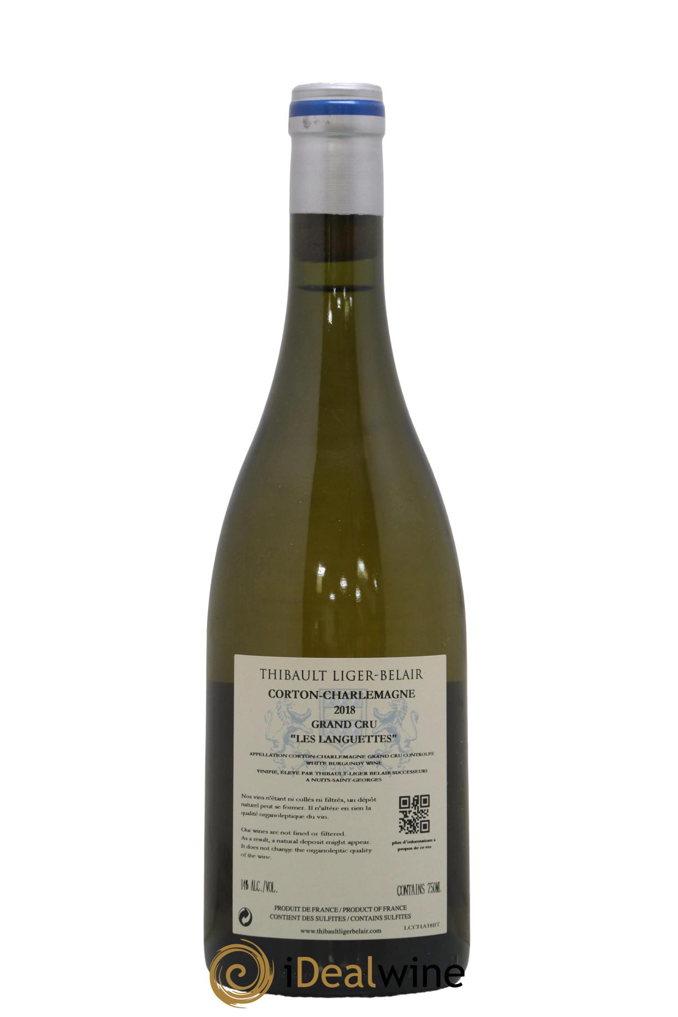 Corton Charlemagne Grand Cru Les Languettes Thibault Liger-Belair Successeurs 2018 - Posten von 1 Flasche - 1