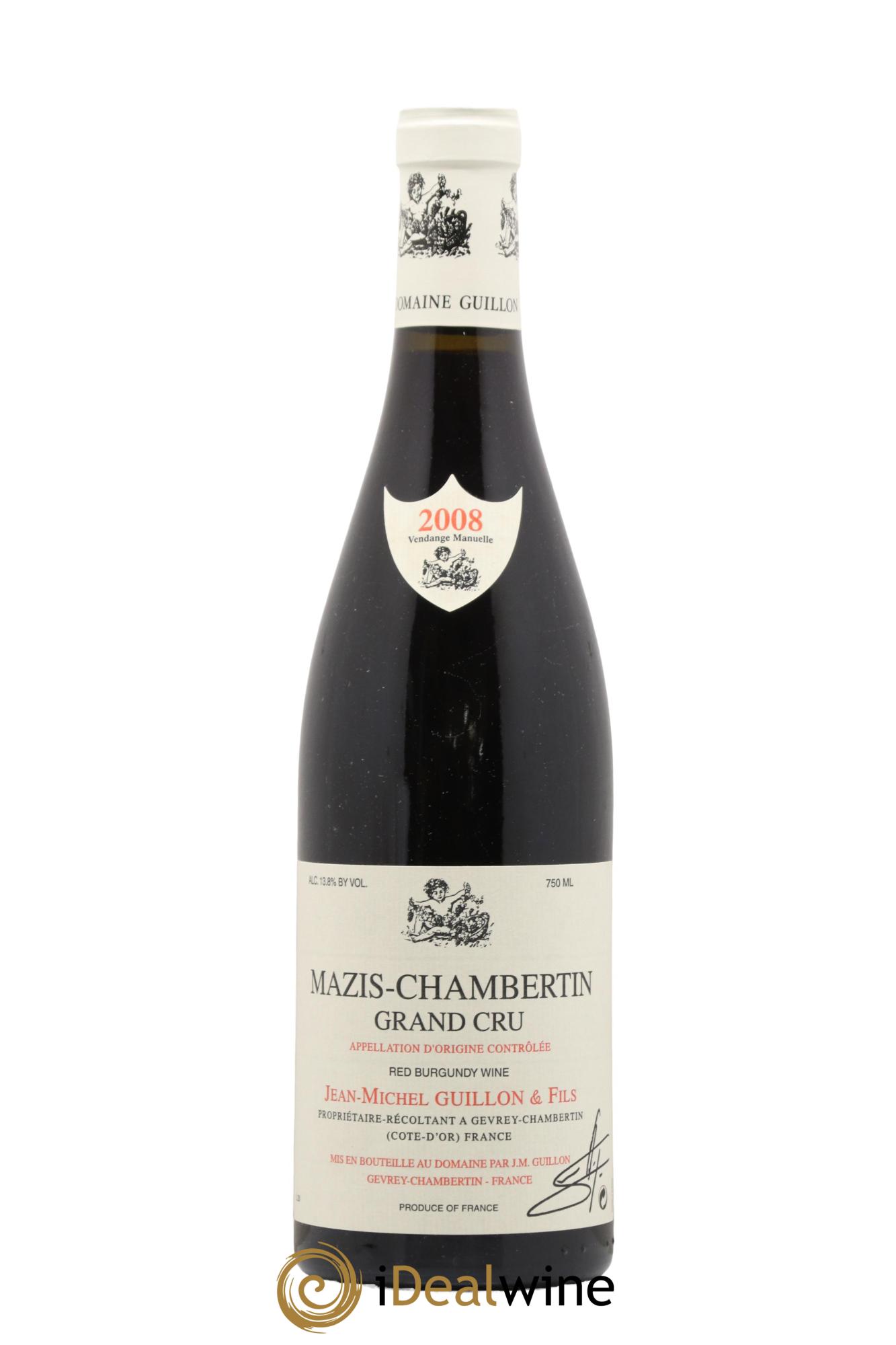 Mazis-Chambertin Grand Cru Jean-Michel Guillon et Fils 2008 - Lot de 1 bouteille - 0