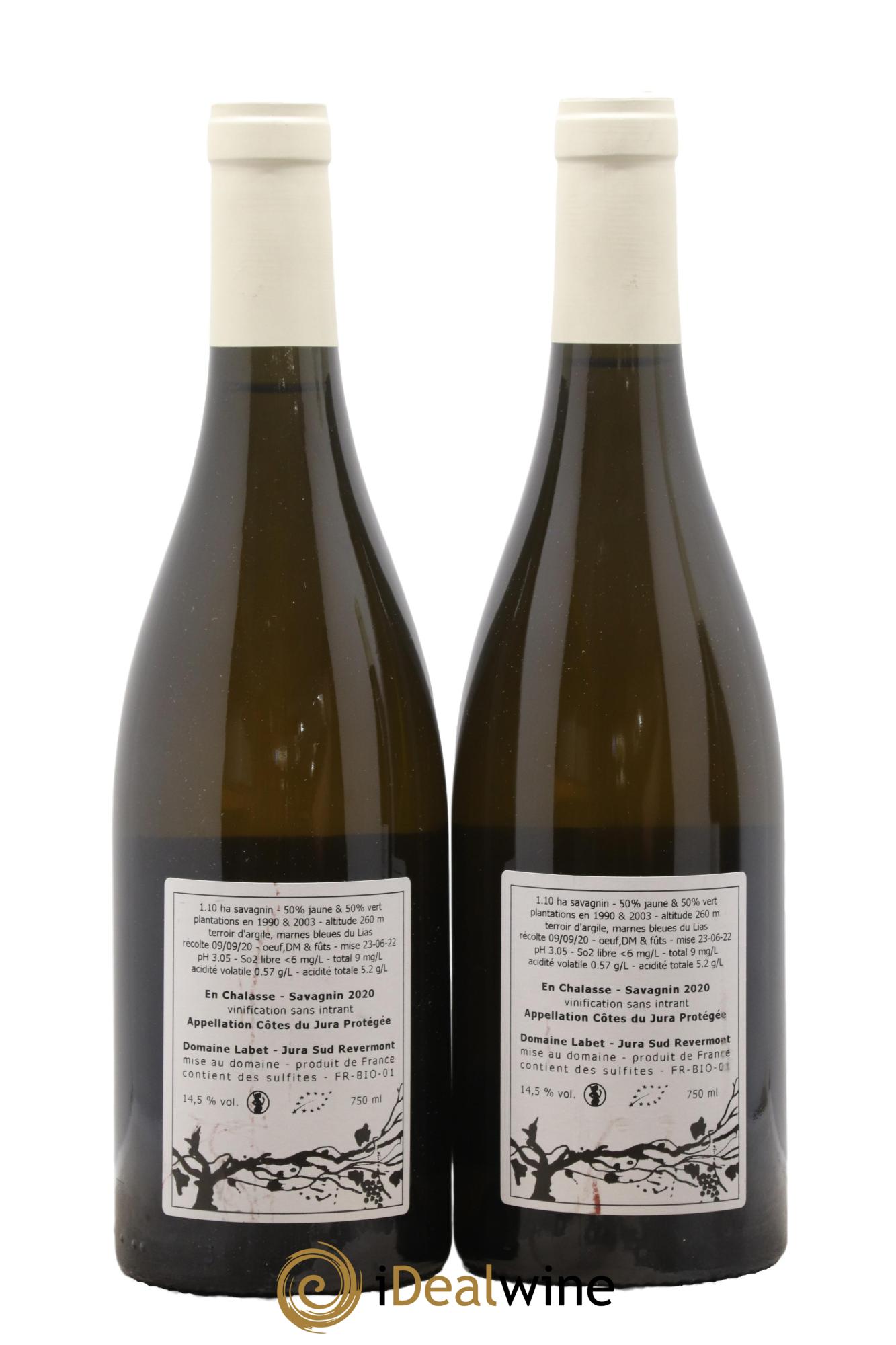 Côtes du Jura Fleur de Savagnin En Chalasse Romain - Julien - Charline Labet 2020 - Posten von 2 Flaschen - 1