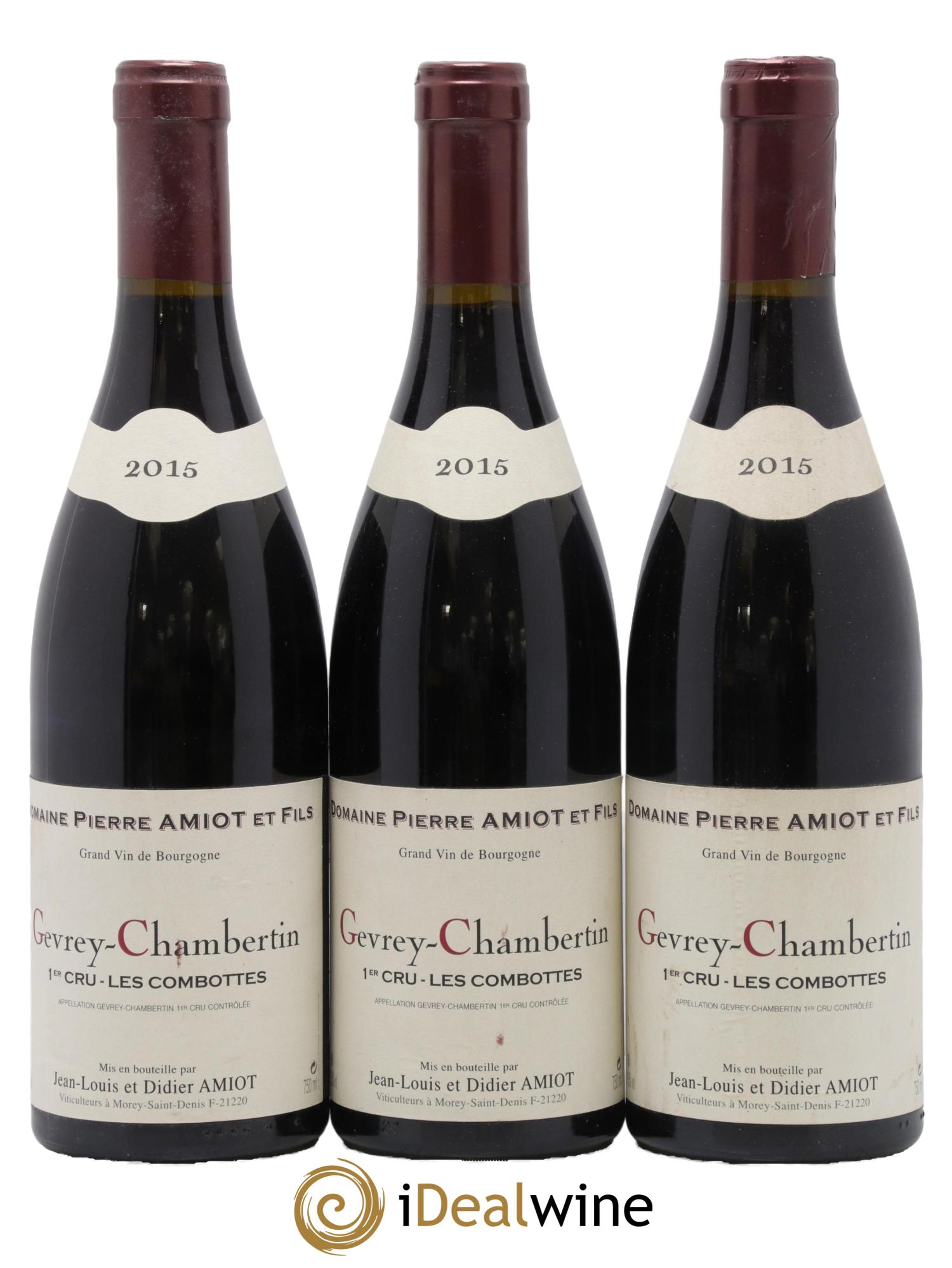 Gevrey-Chambertin 1er Cru Les Combottes Pierre Amiot et Fils (Domaine) 2015 - Lot de 3 bouteilles - 0