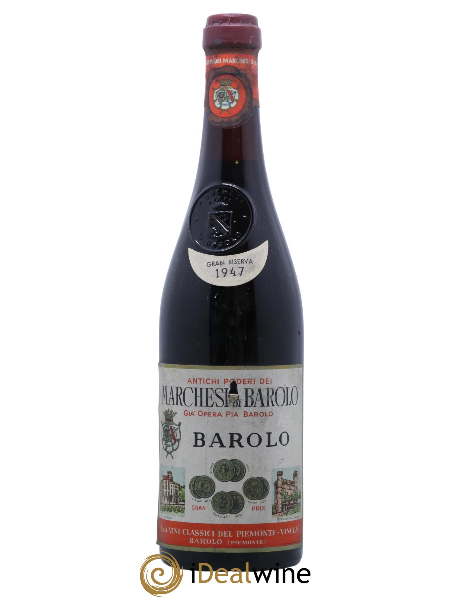 Barolo Gran Riserva Marchesi di Barolo 1947 - Lot de 1 bouteille - 0