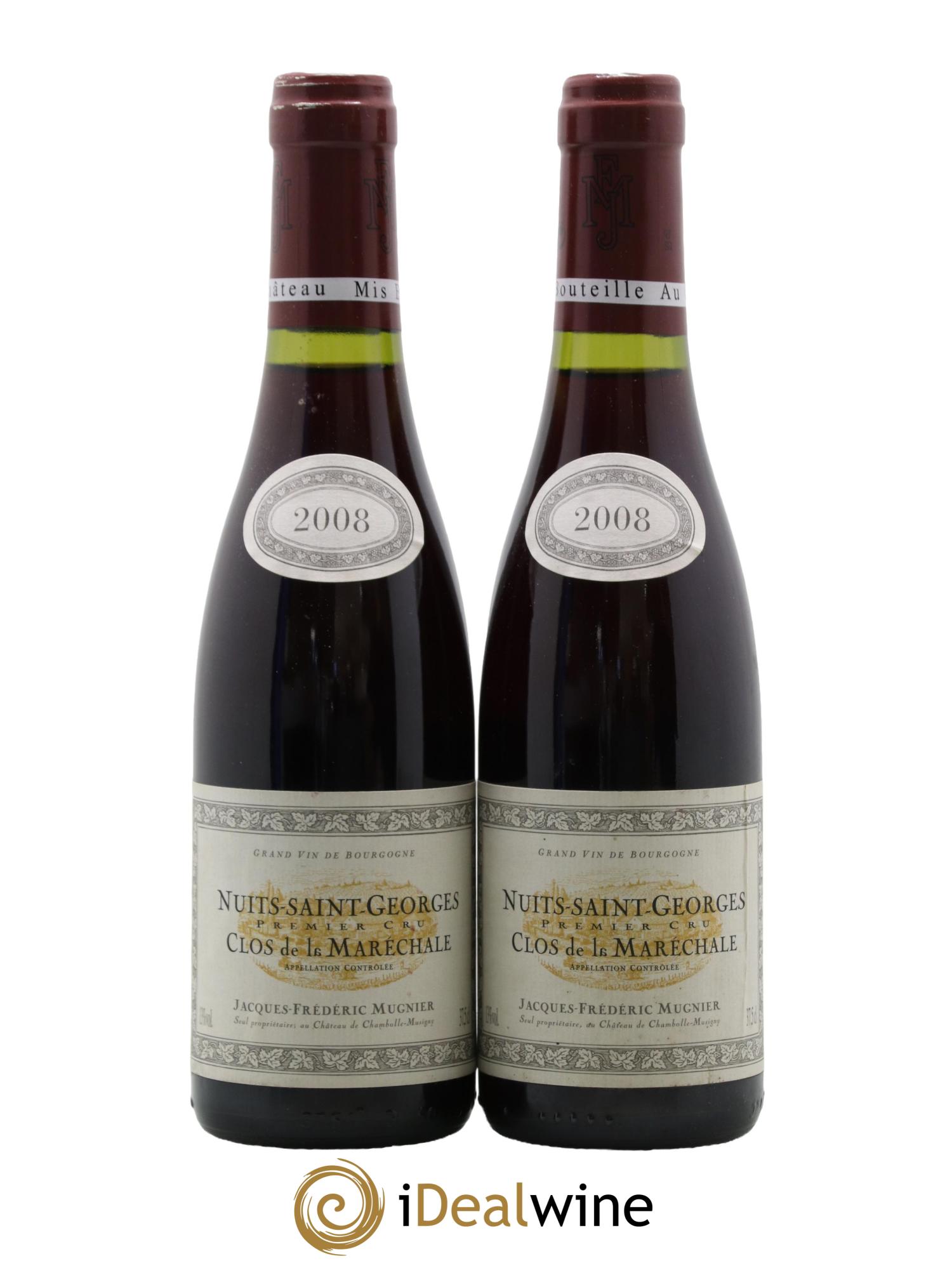 Nuits-Saint-Georges 1er Cru Clos de La Maréchale Jacques-Frédéric Mugnier 2008 - Lot de 2 demi bouteilles - 0