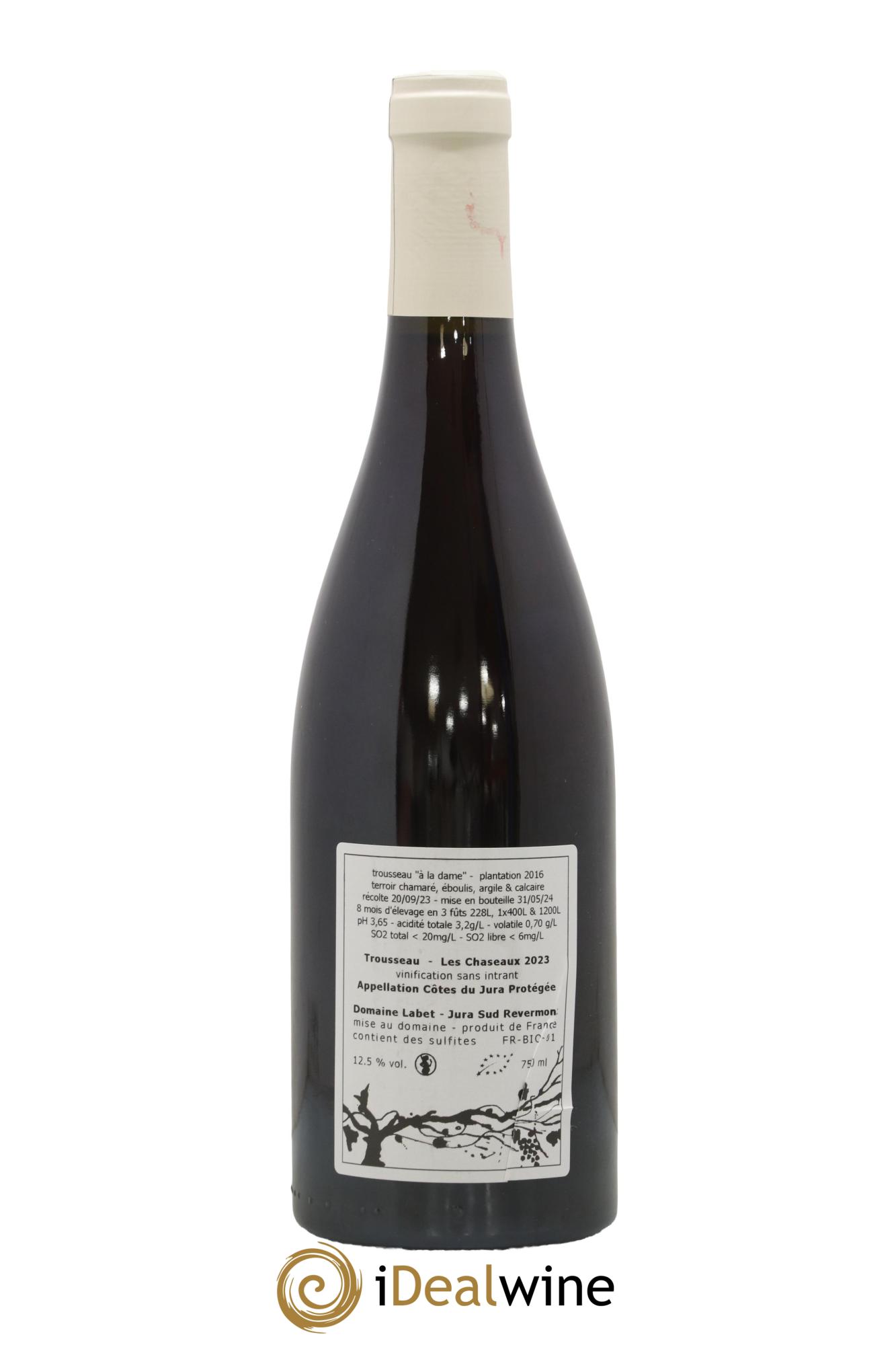 Côtes du Jura Trousseau Les Chaseaux Romain - Julien - Charline Labet 2023 - Lot de 1 bouteille - 1