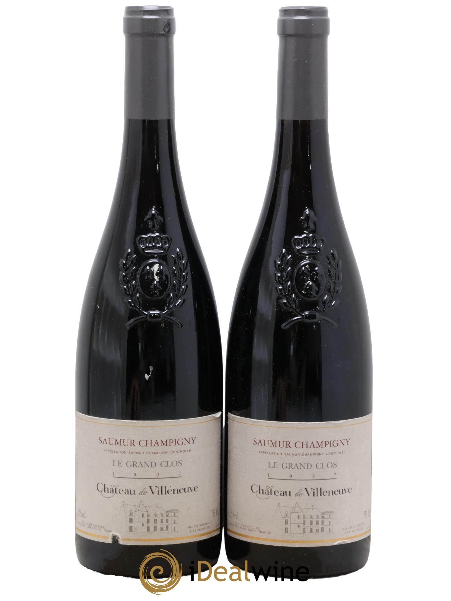 Saumur-Champigny Le Grand Clos Château de Villeneuve 1997 - Lot de 2 bouteilles - 0