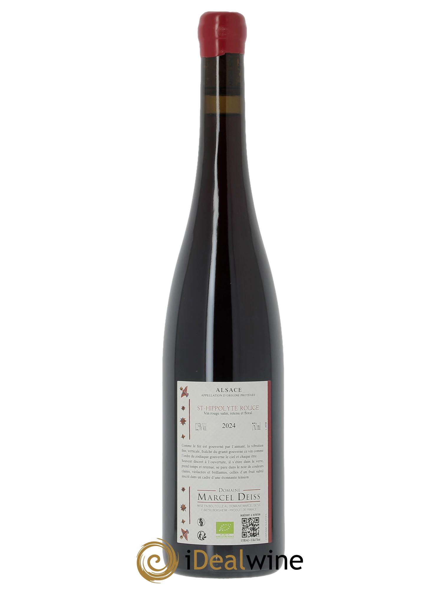 Alsace Rouge de Saint-Hippolyte Marcel Deiss (Domaine) 2024 - Lot of 1 bottle - 1