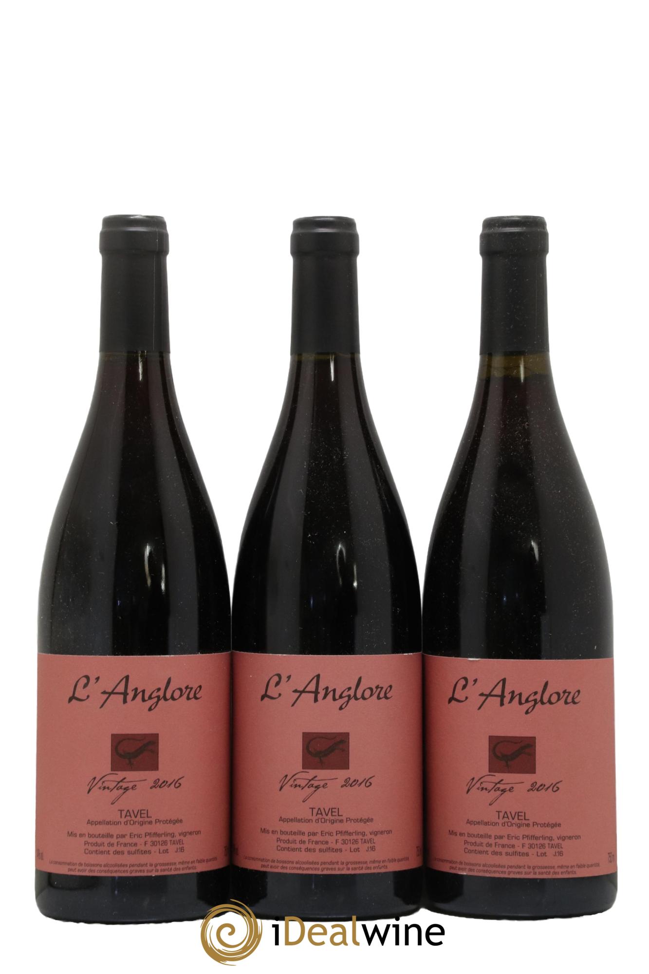 Tavel Vintage L'Anglore 2016 - Posten von 3 Flaschen - 0