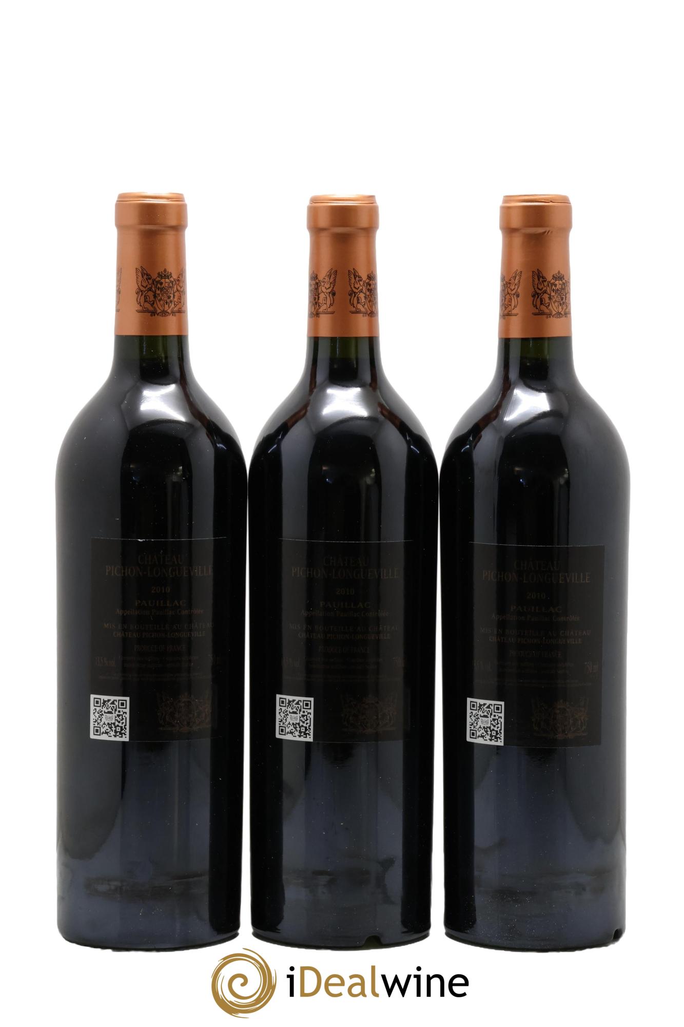 Pichon Longueville Baron 2ème Grand Cru Classé 2010 - Lot de 3 bouteilles - 1