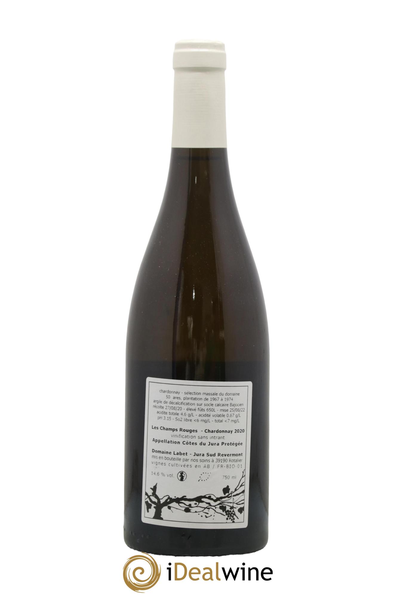 Côtes du Jura Chardonnay Les Champs Rouges Romain - Julien  - Charline Labet 2020 - Lot of 1 bottle - 1