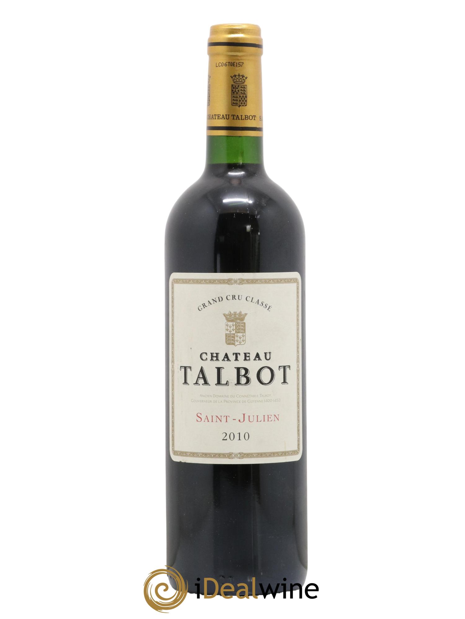Château Talbot 4ème Grand Cru Classé 2010 - Lot de 1 bouteille - 0