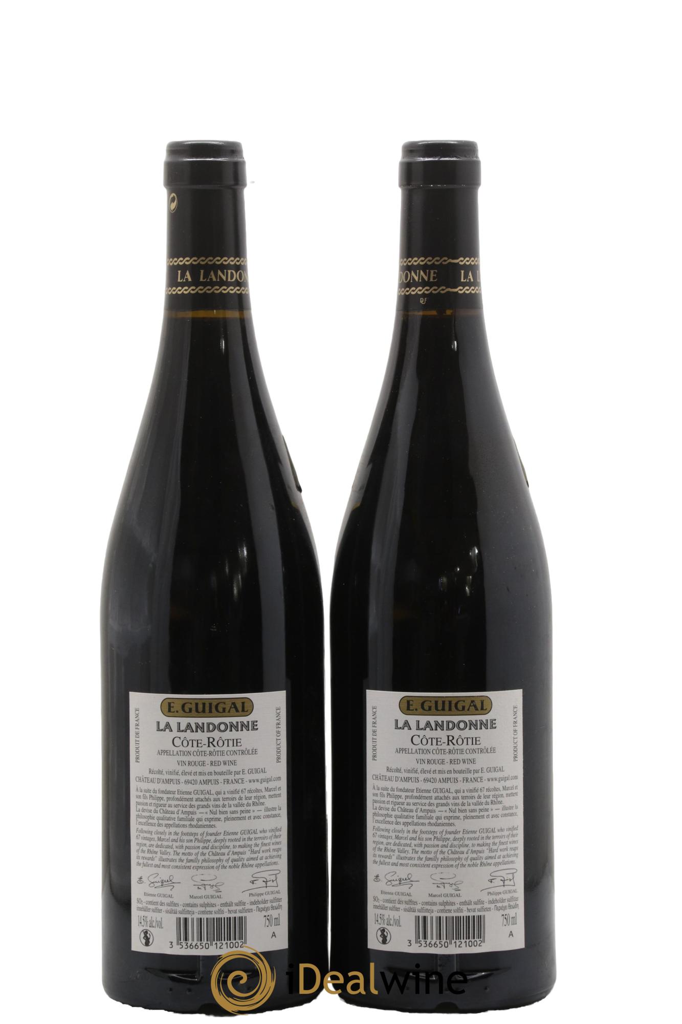 Côte-Rôtie La Landonne Guigal 2018 - Lot of 2 bottles - 1