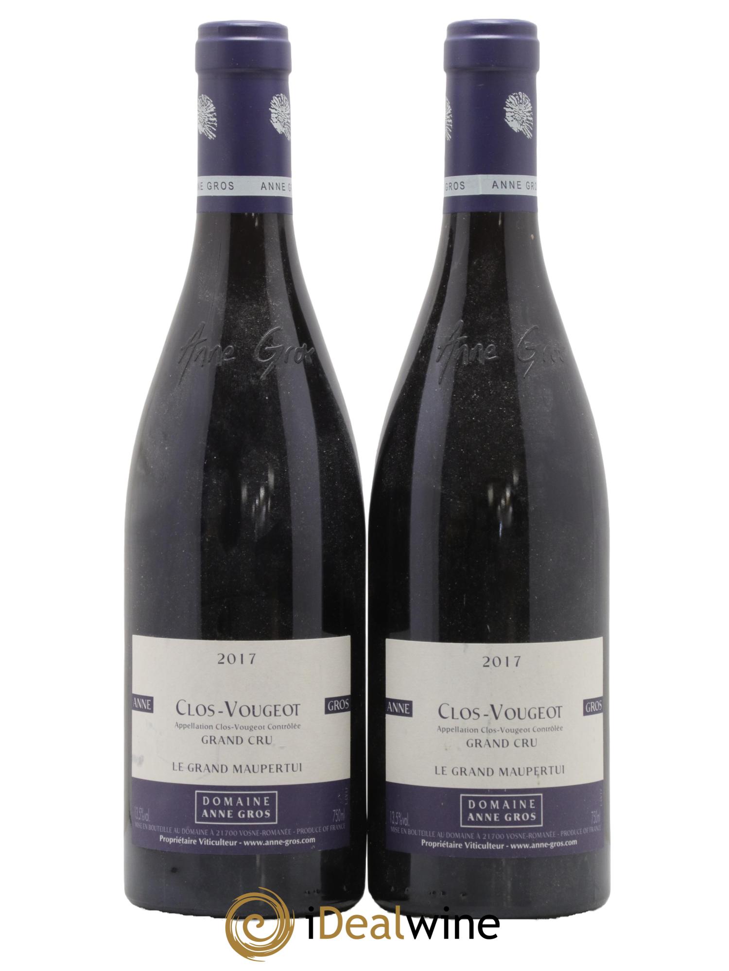 Clos de Vougeot Grand Cru Le Grand Maupertui Anne Gros 2017 - Lotto di 2 bottiglie - 0