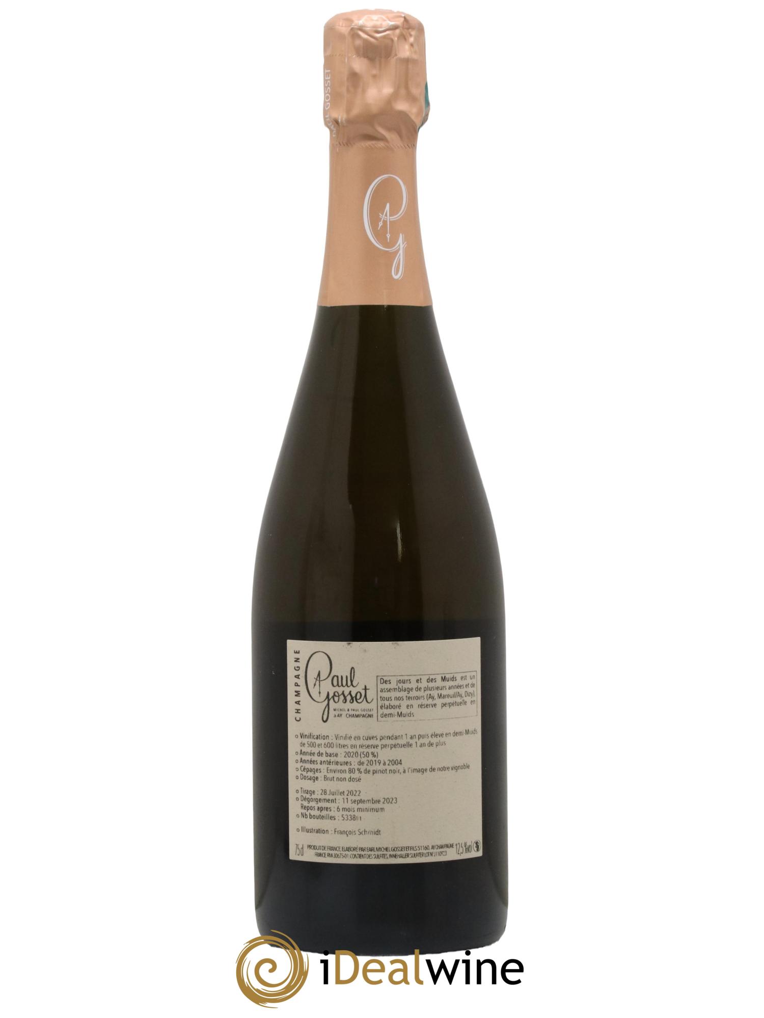 Des Jours et Des Muids Paul Gosset - Lot de 1 bouteille - 1